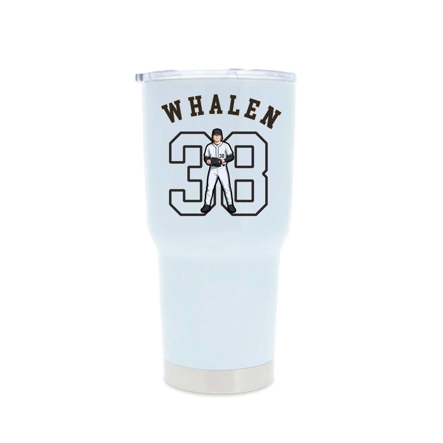 30oz Stainless Steel Tumbler — Shirsey Arch in White