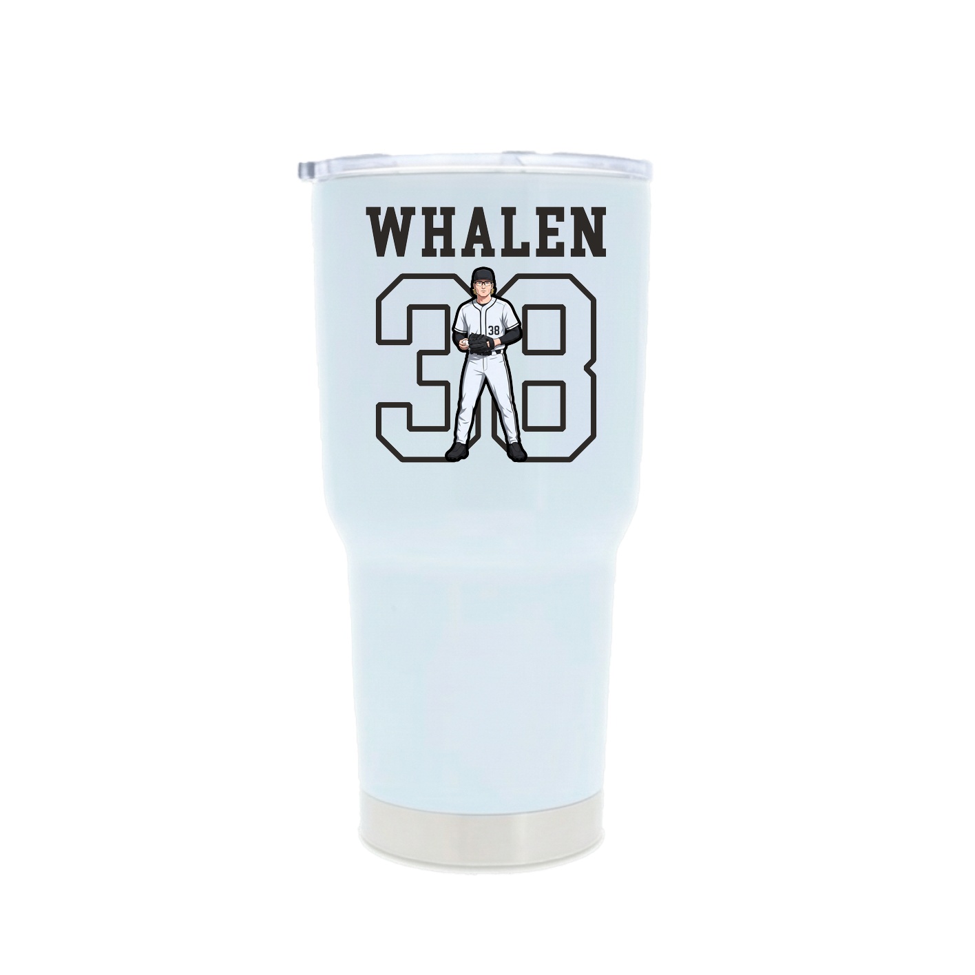 30oz Stainless Steel Tumbler — Shirsey in White