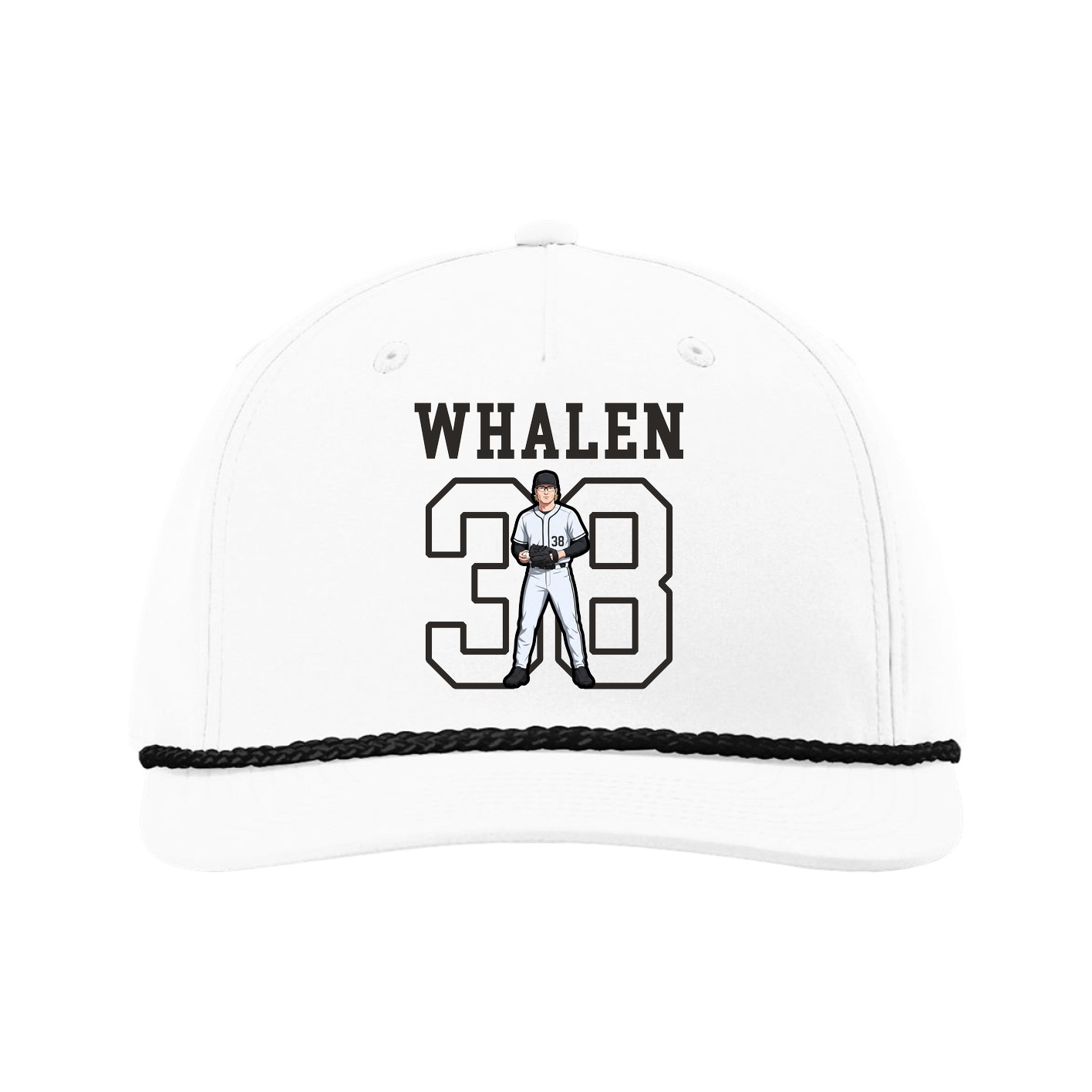 Five-Panel Classic Rope Cap — Shirsey in White