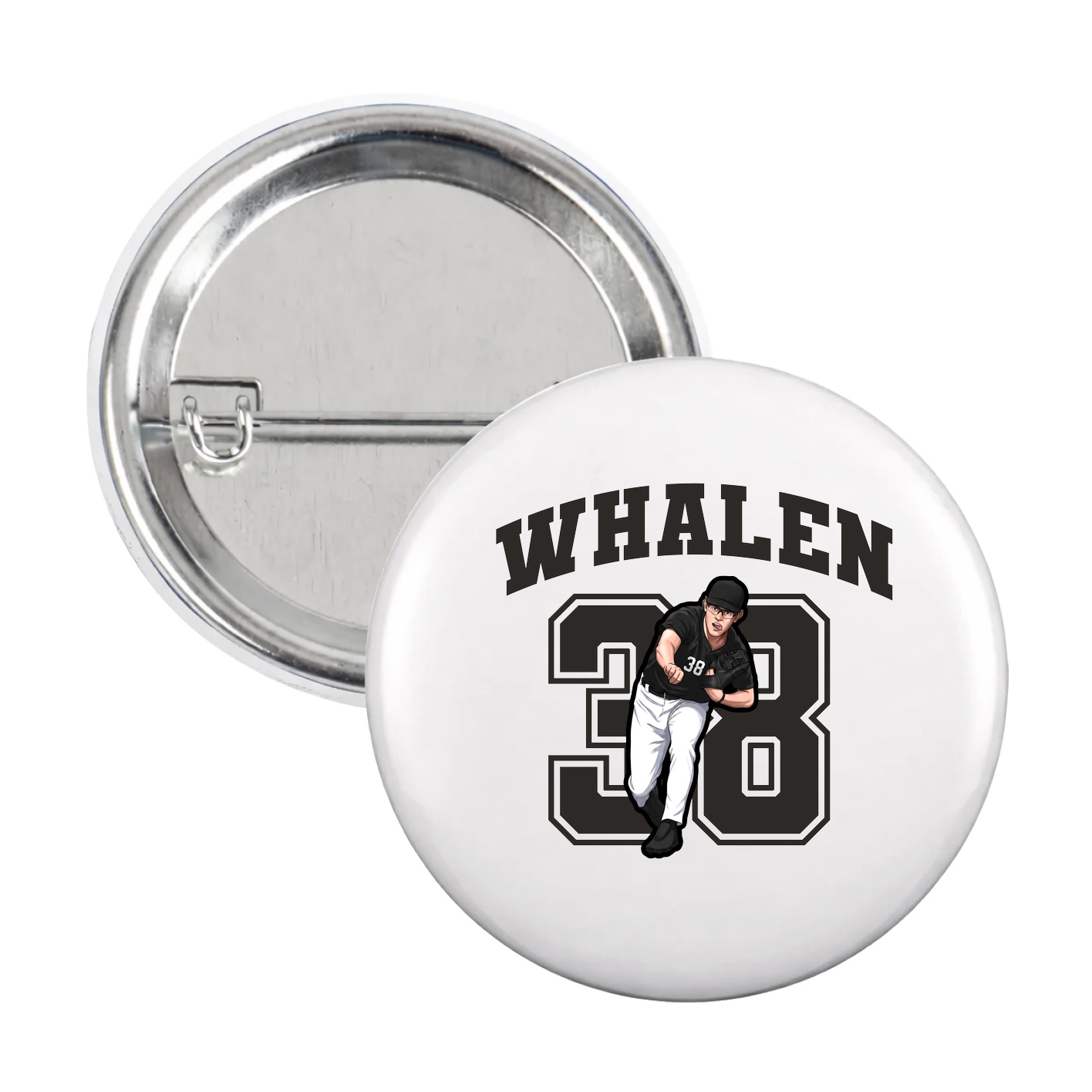 Game Day Button — Number in White