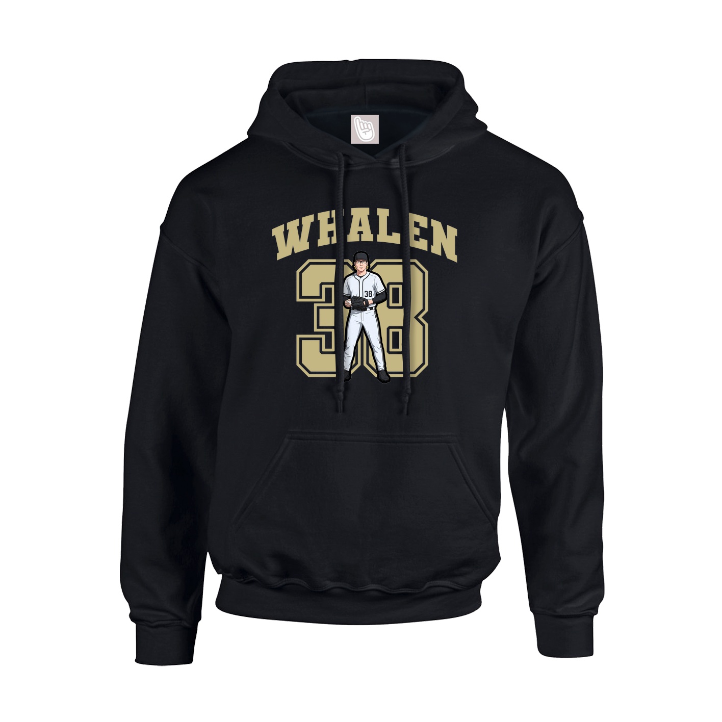 Youth Hoodie — Number in Black