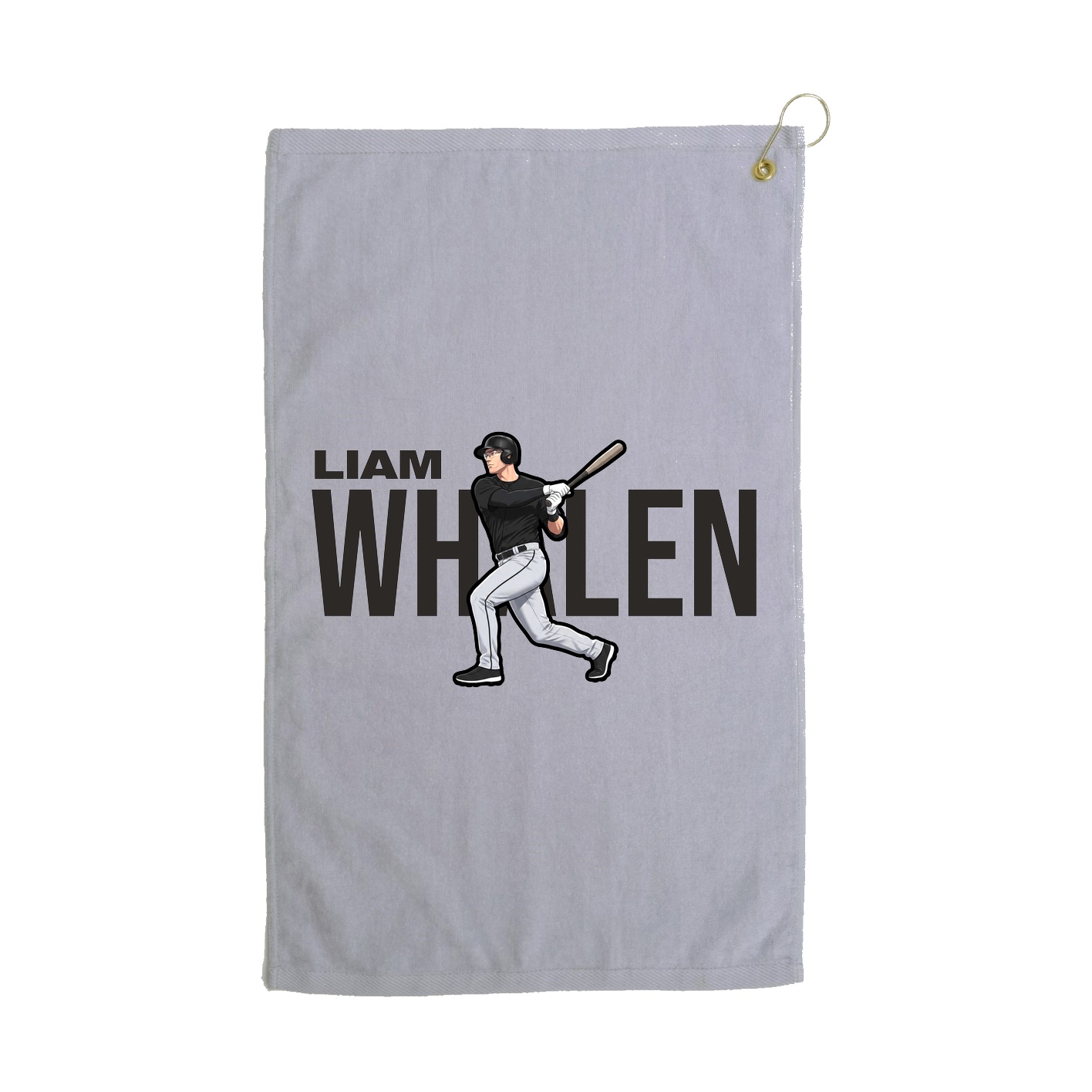 Golf Towel — Player Name in Grey