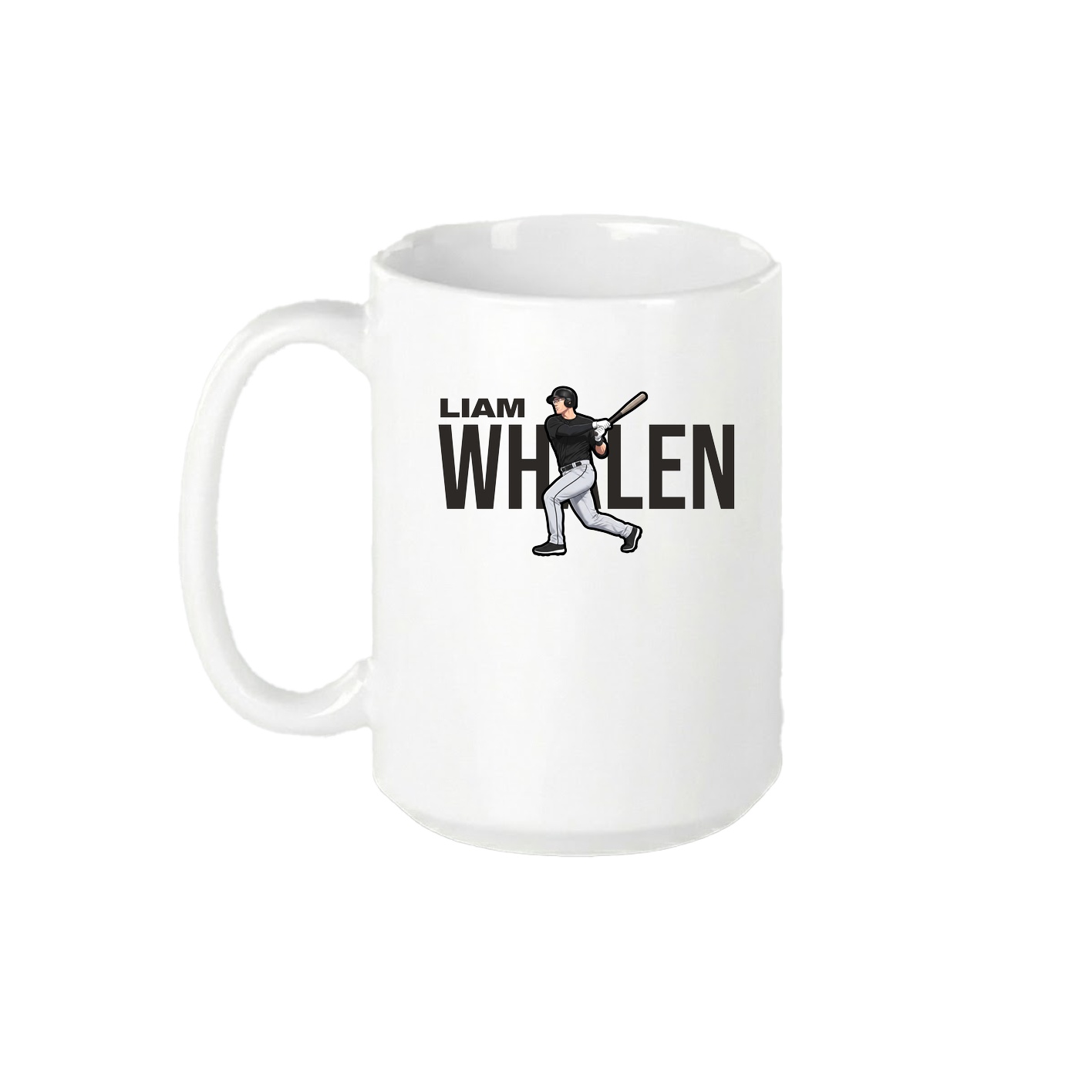 15oz Coffee Mug — Player Name in White