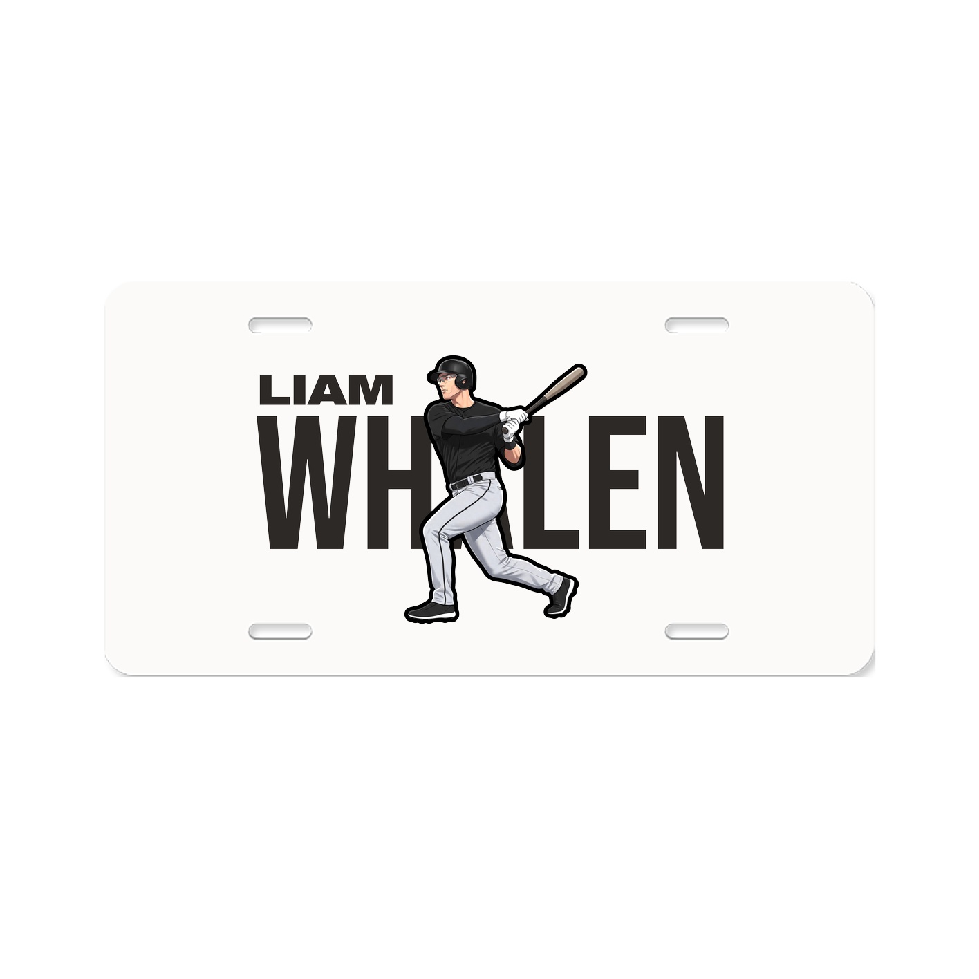 License Plate — Player Name in Classic