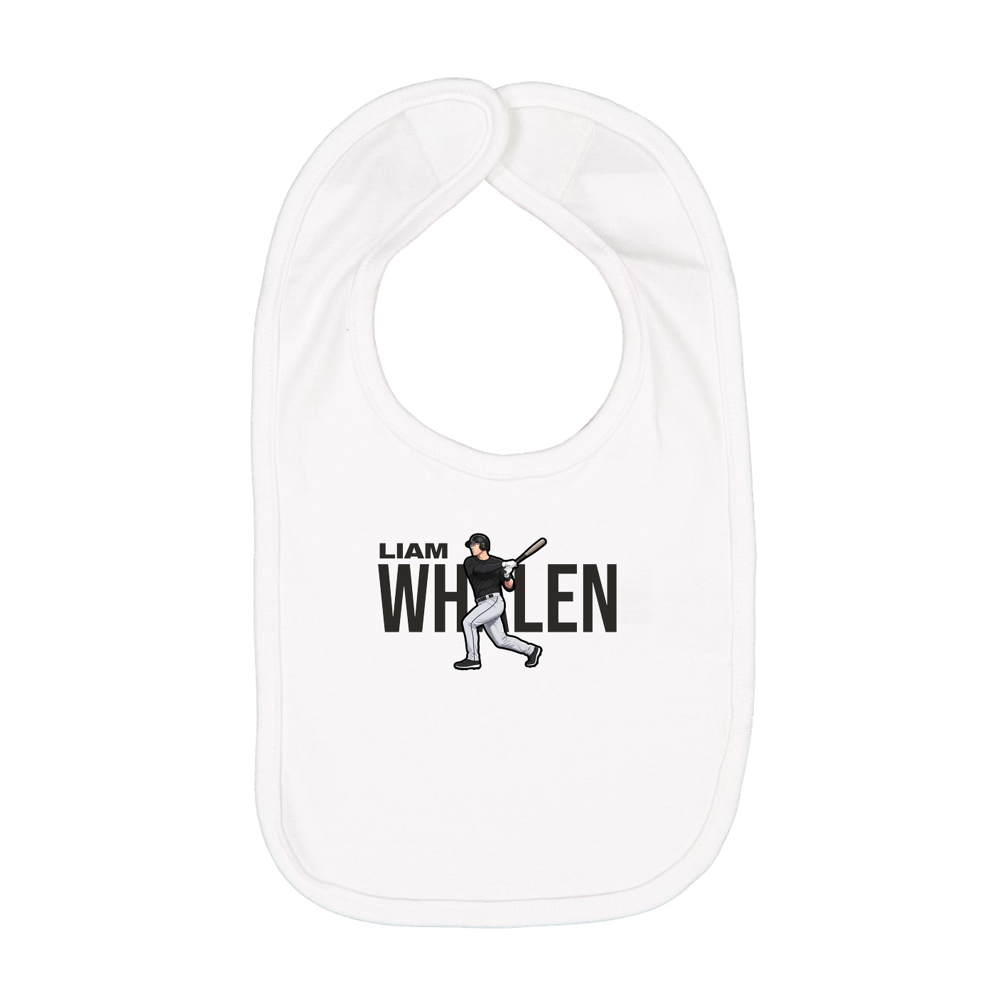 Infant Bib — Player Name in White