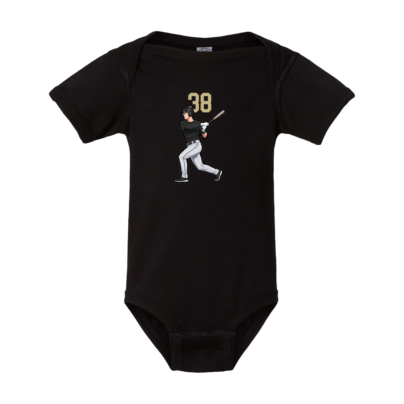 Baby Onesie — Number Top in Black