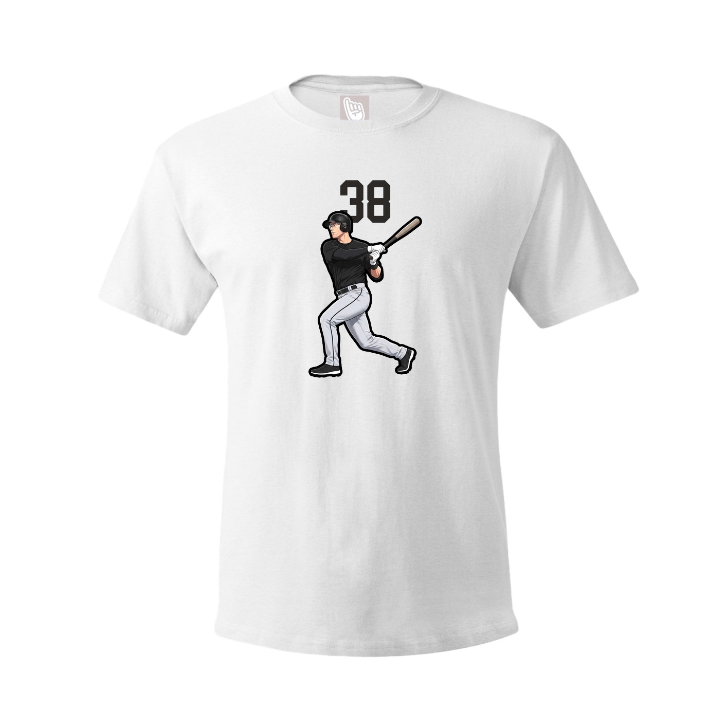 Youth Tee — Number Top in White
