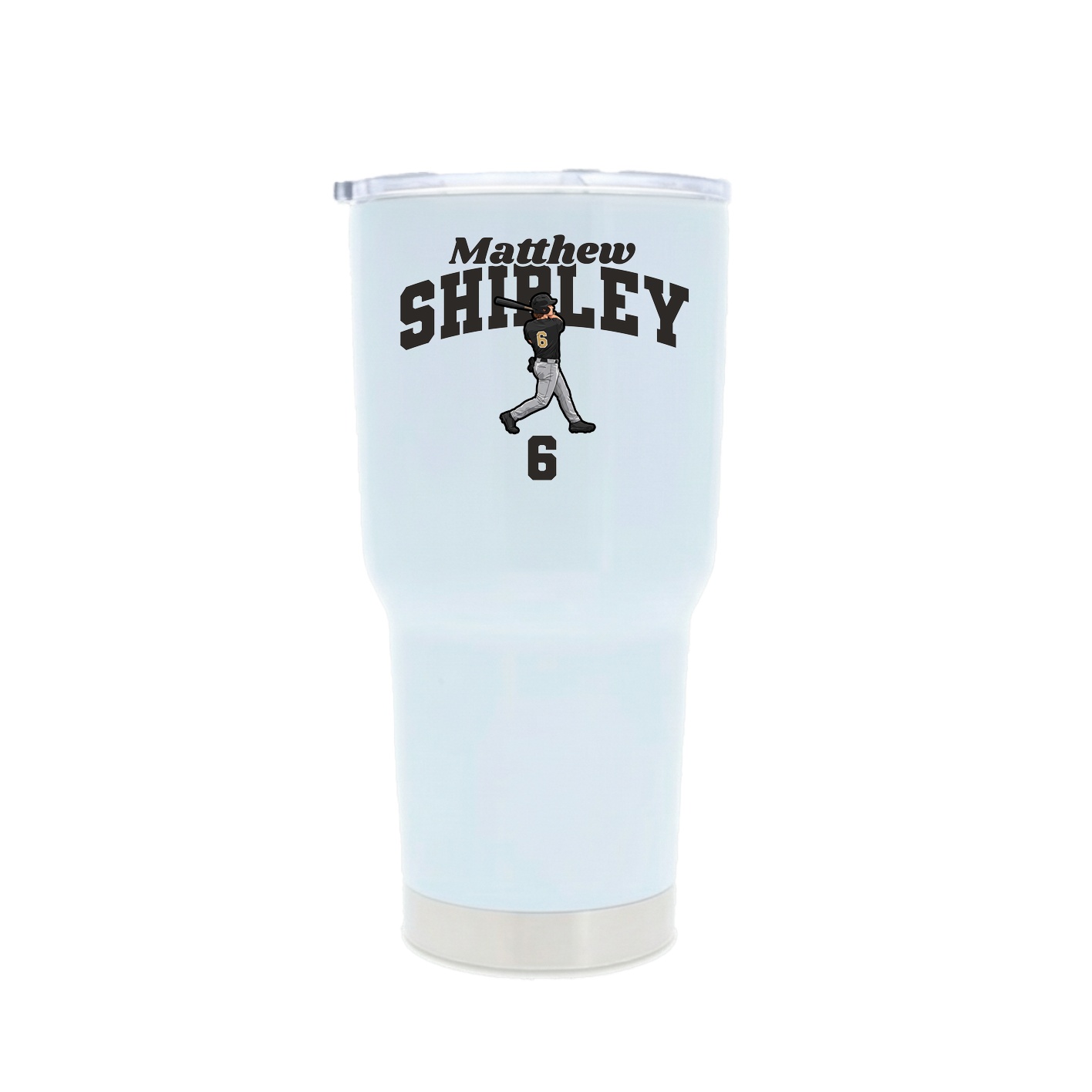 30oz Stainless Steel Tumbler — Signature Arch in White