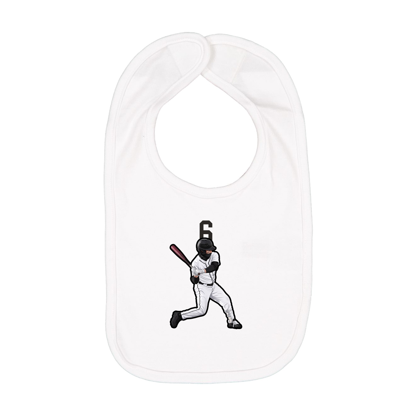 Infant Bib — Number Top in White