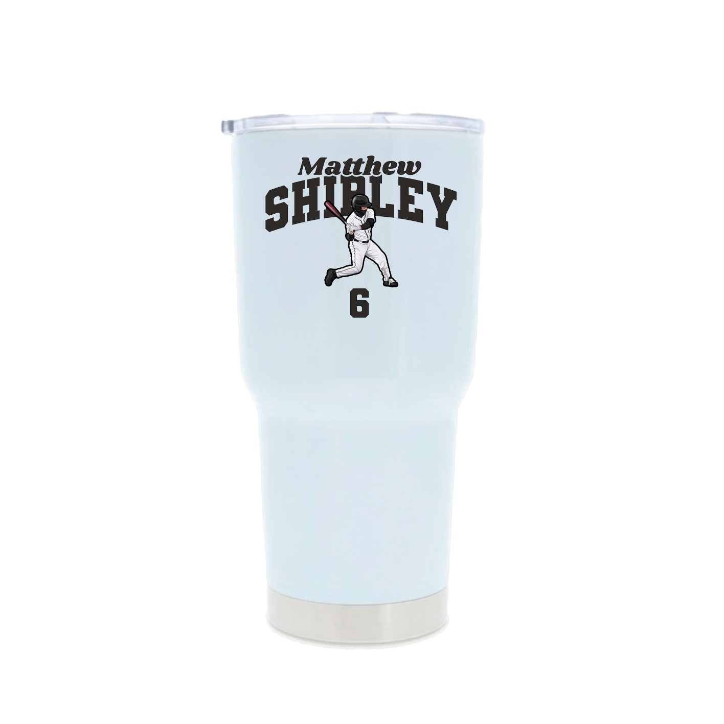 30oz Stainless Steel Tumbler — Signature Arch in White