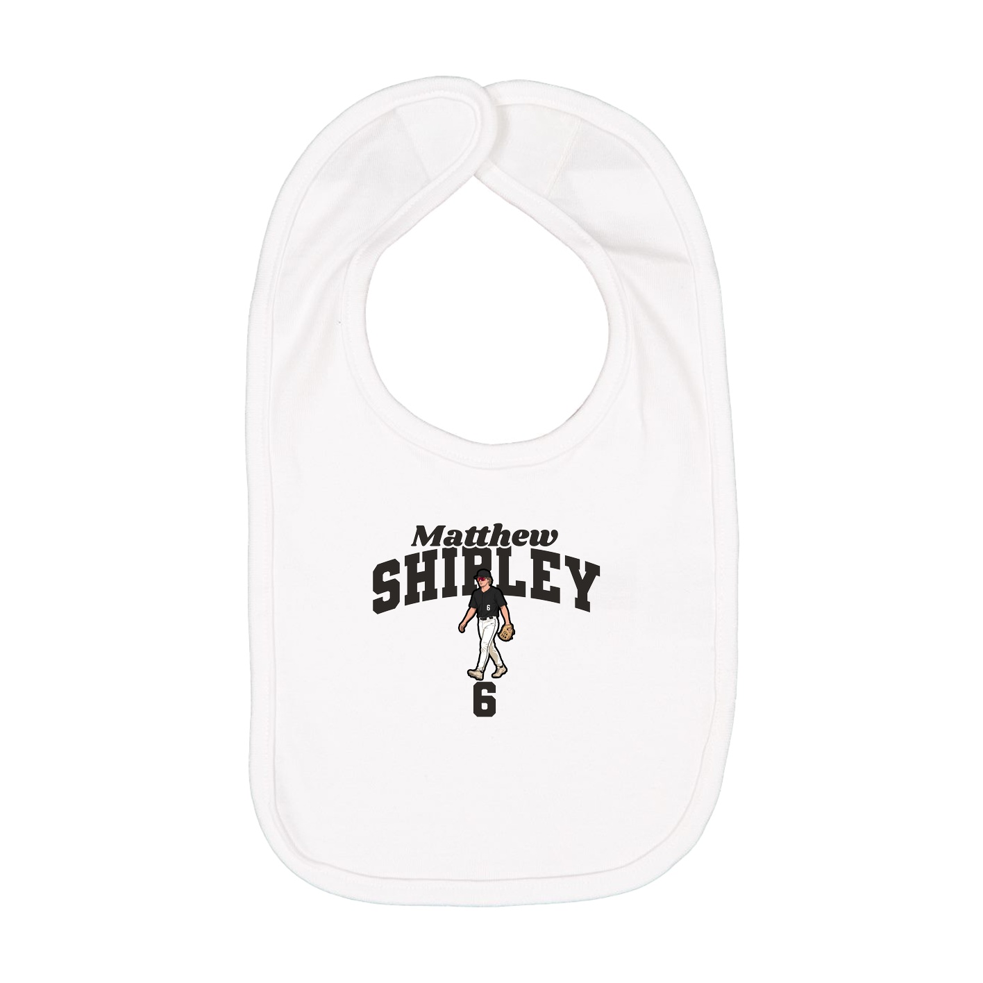 Infant Bib — Signature Arch in White