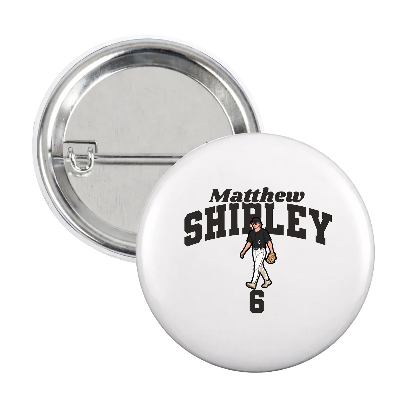 Game Day Button — Signature Arch in White