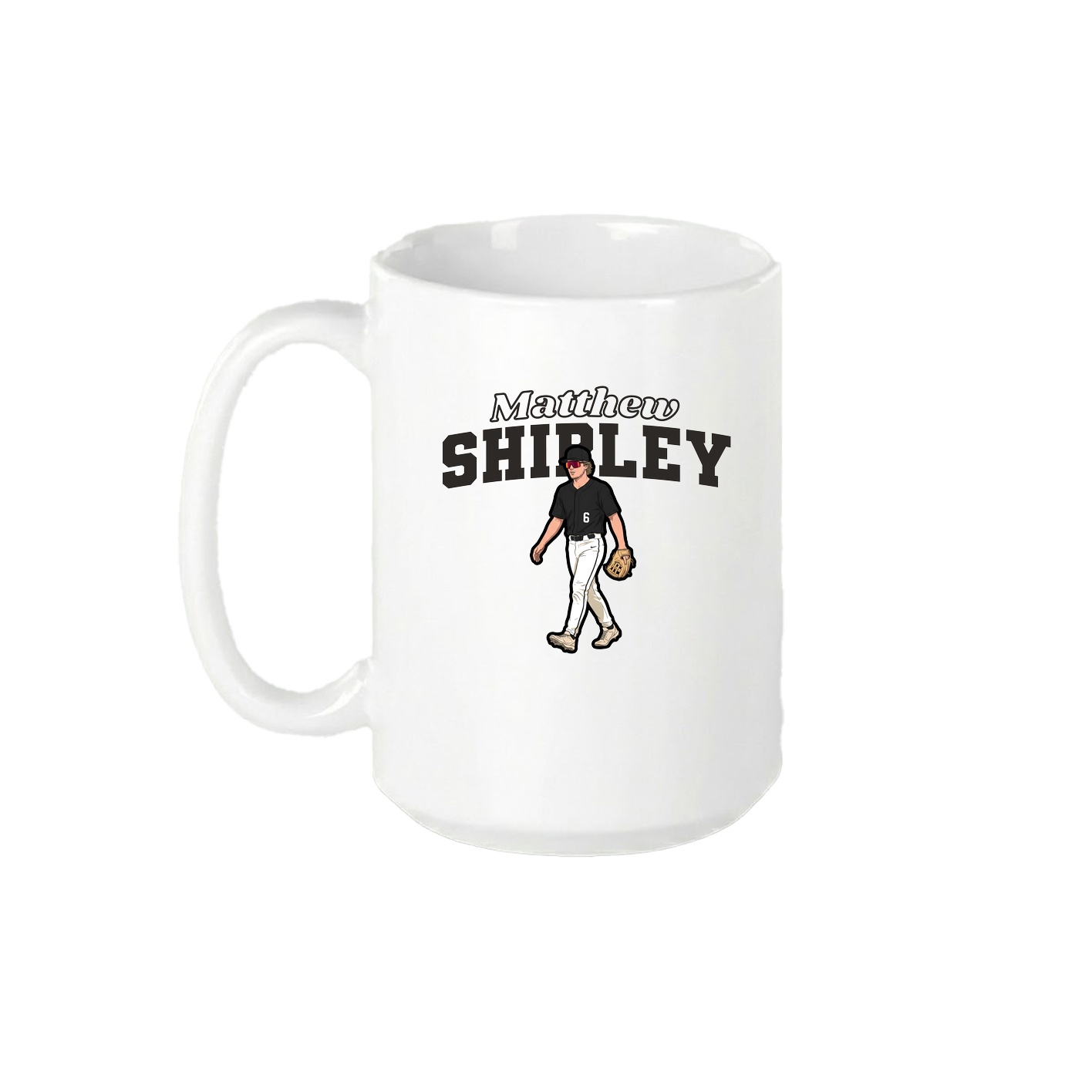 15oz Coffee Mug — Name Arch in White