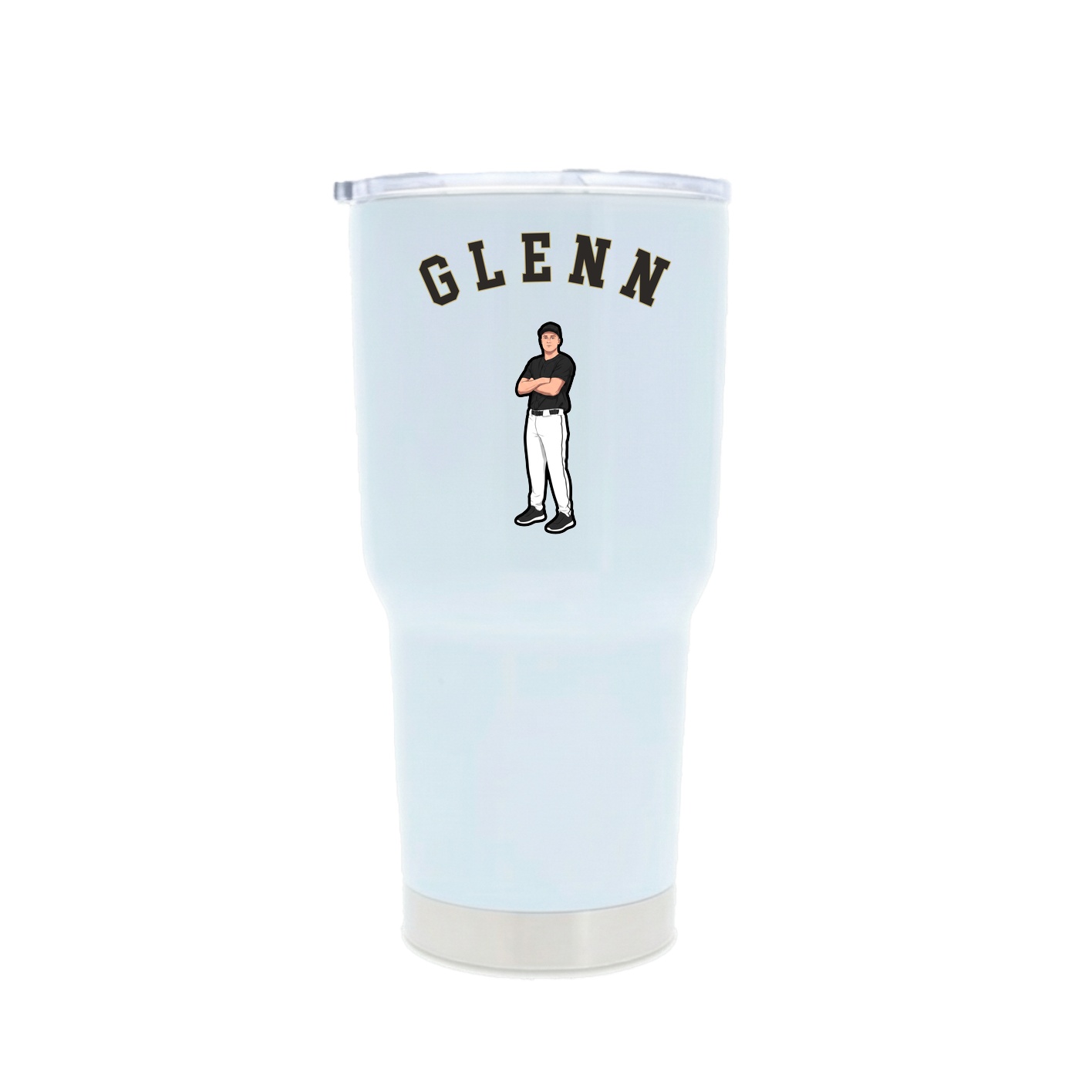 30oz Stainless Steel Tumbler — Shirsey Arch in White