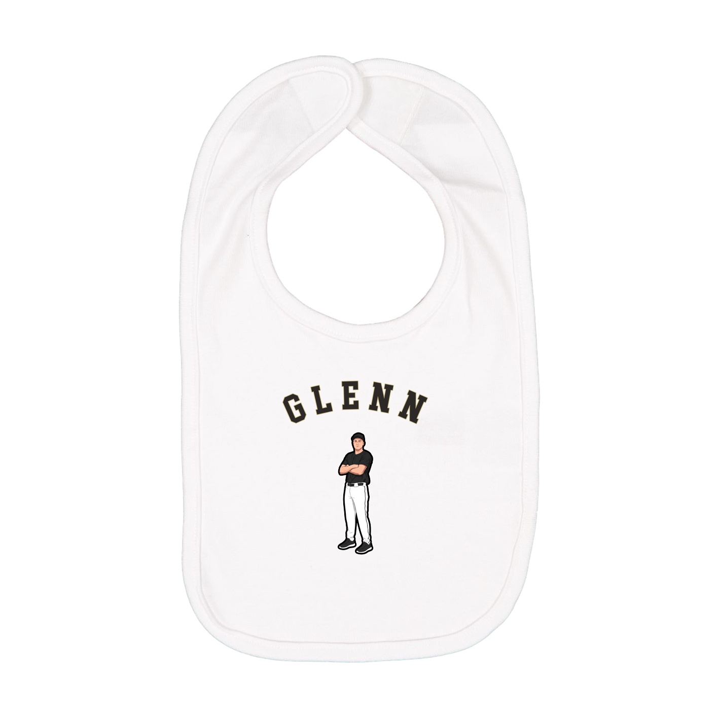 Infant Bib — Shirsey Arch in White