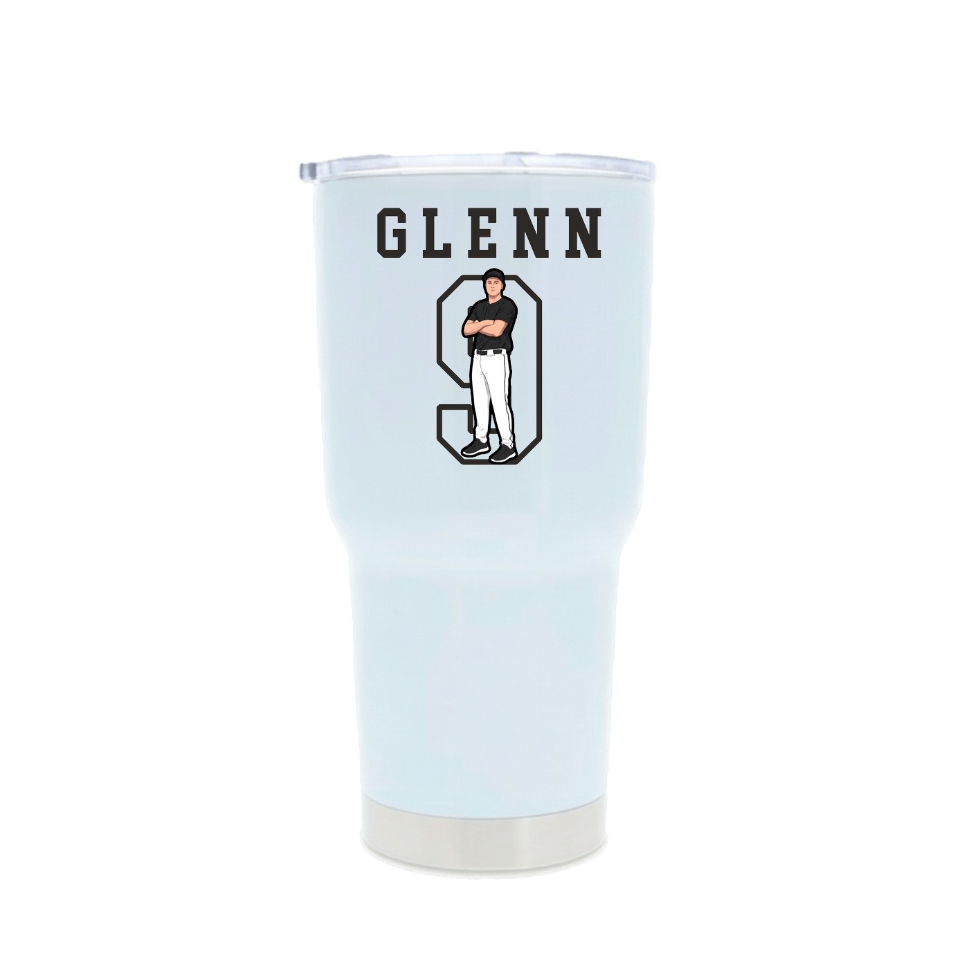30oz Stainless Steel Tumbler — Shirsey in White