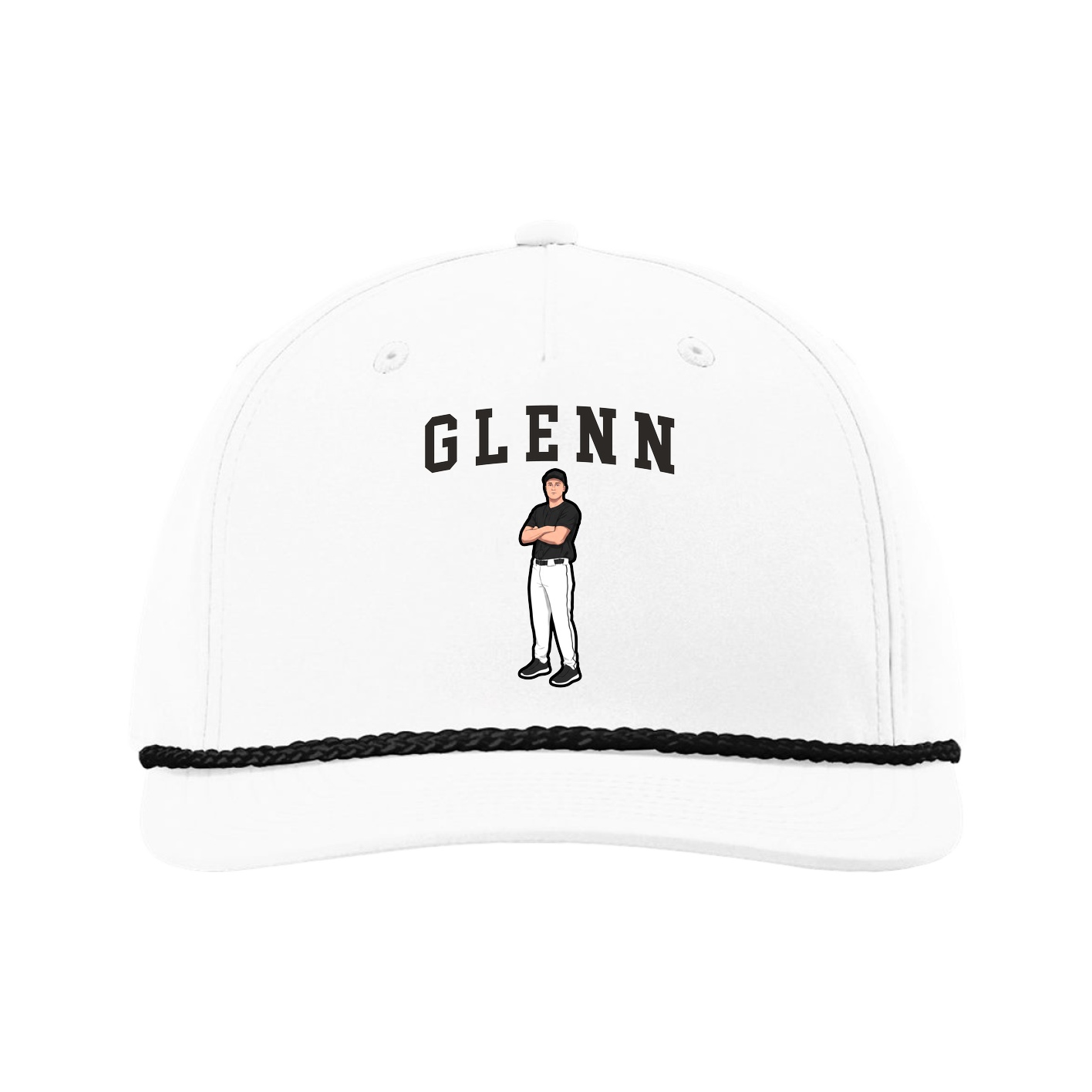 Five-Panel Classic Rope Cap — Shirsey in White