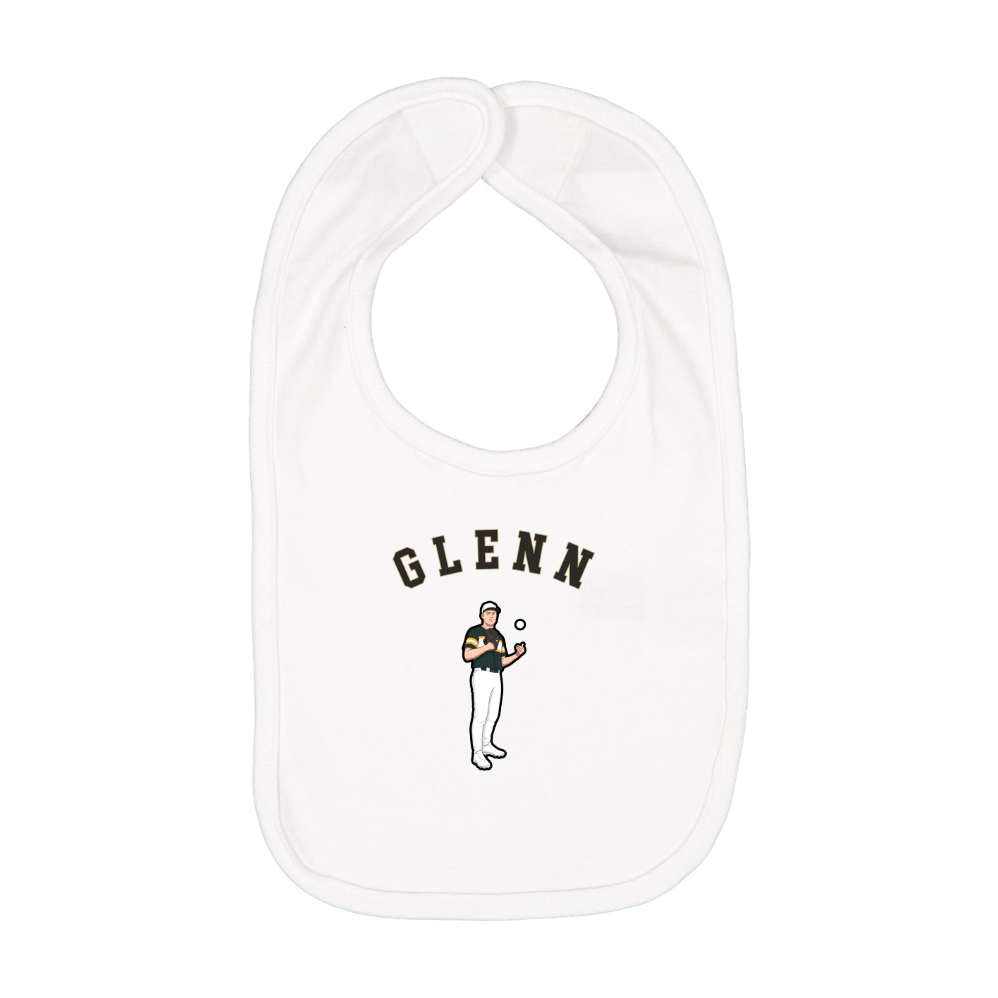 Infant Bib — Shirsey Arch in White