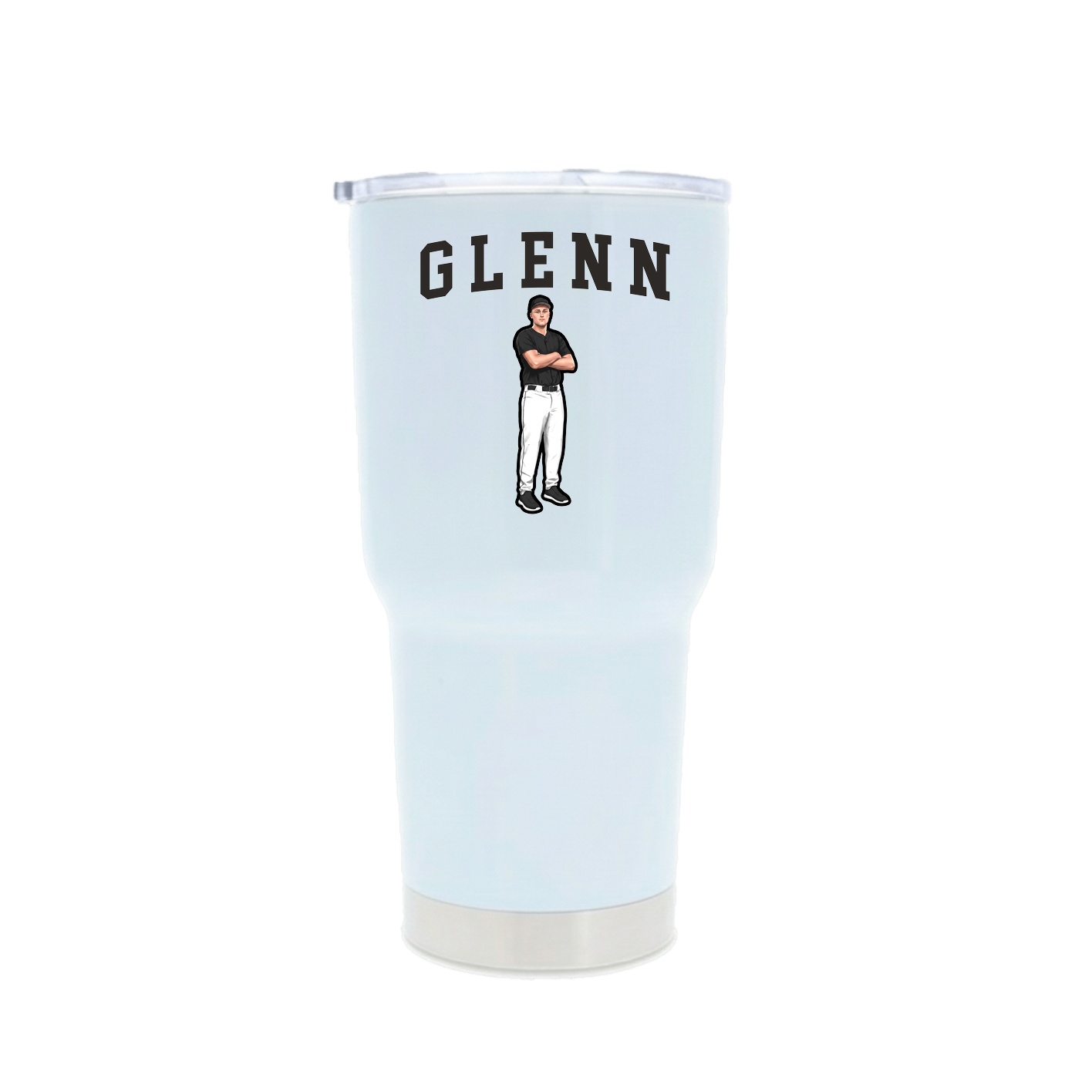 30oz Stainless Steel Tumbler — Shirsey in White