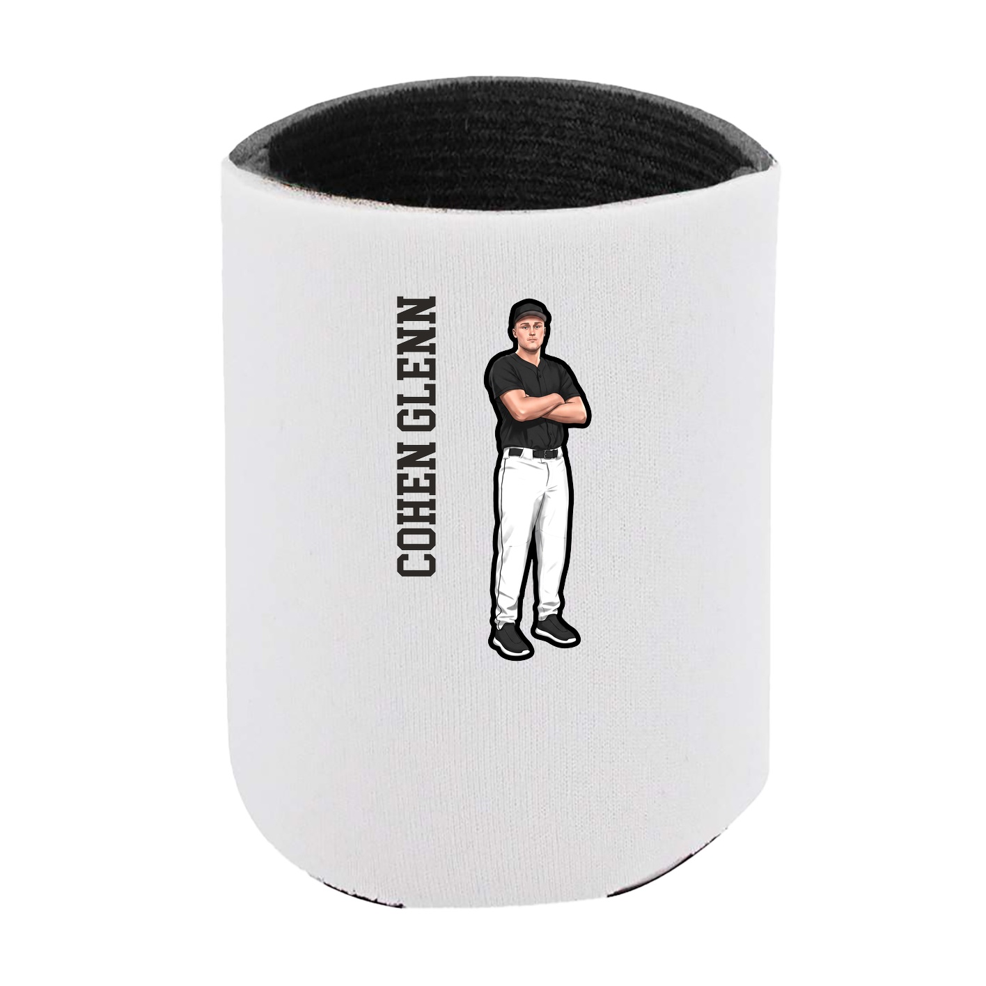 Can Holder — Name Vertical in White