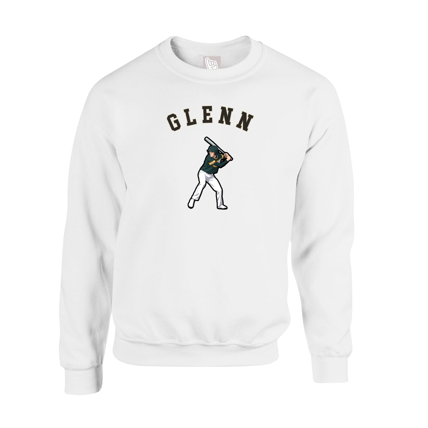 Fleece Crew — Shirsey Arch in White
