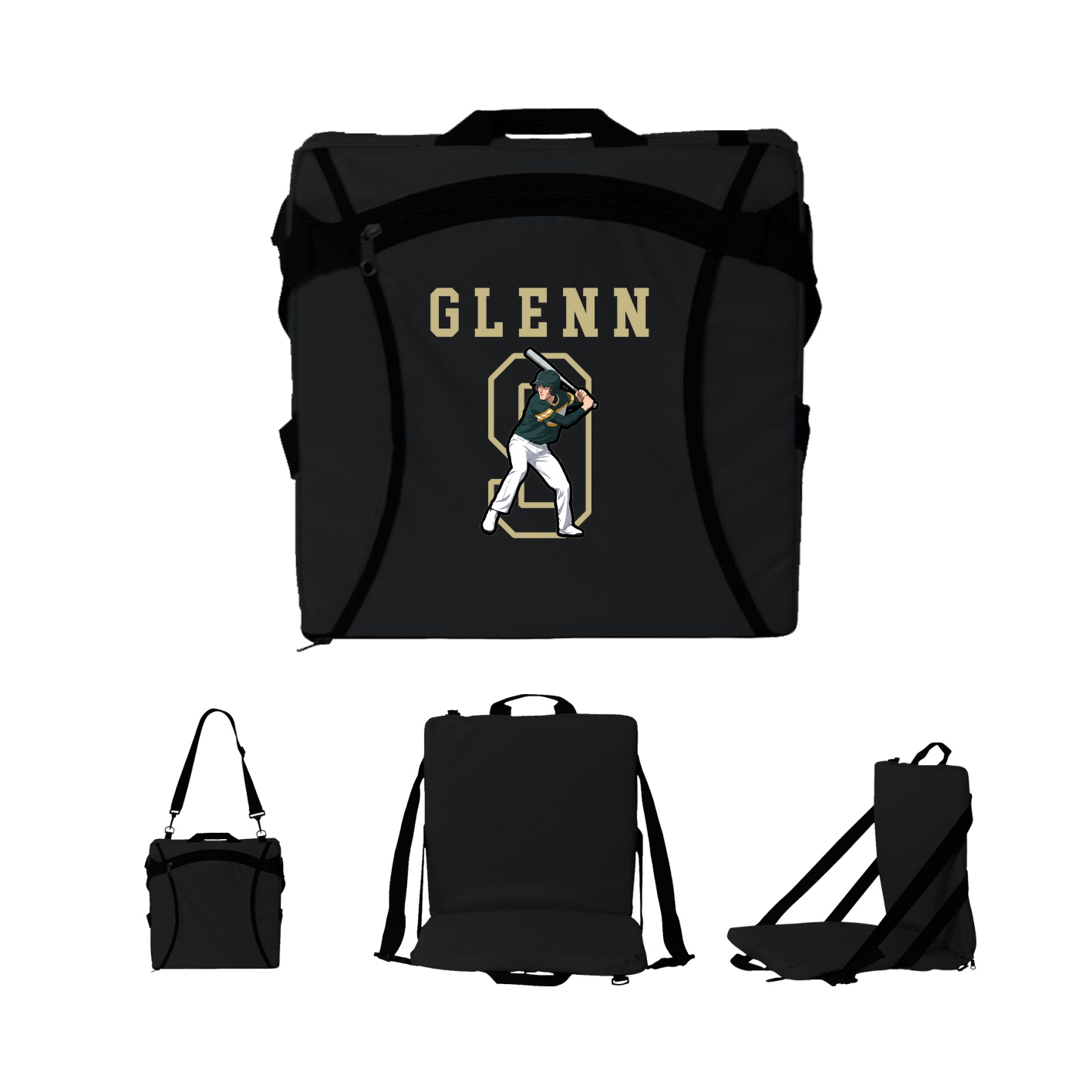 Folding Stadium Seat — Shirsey in Black