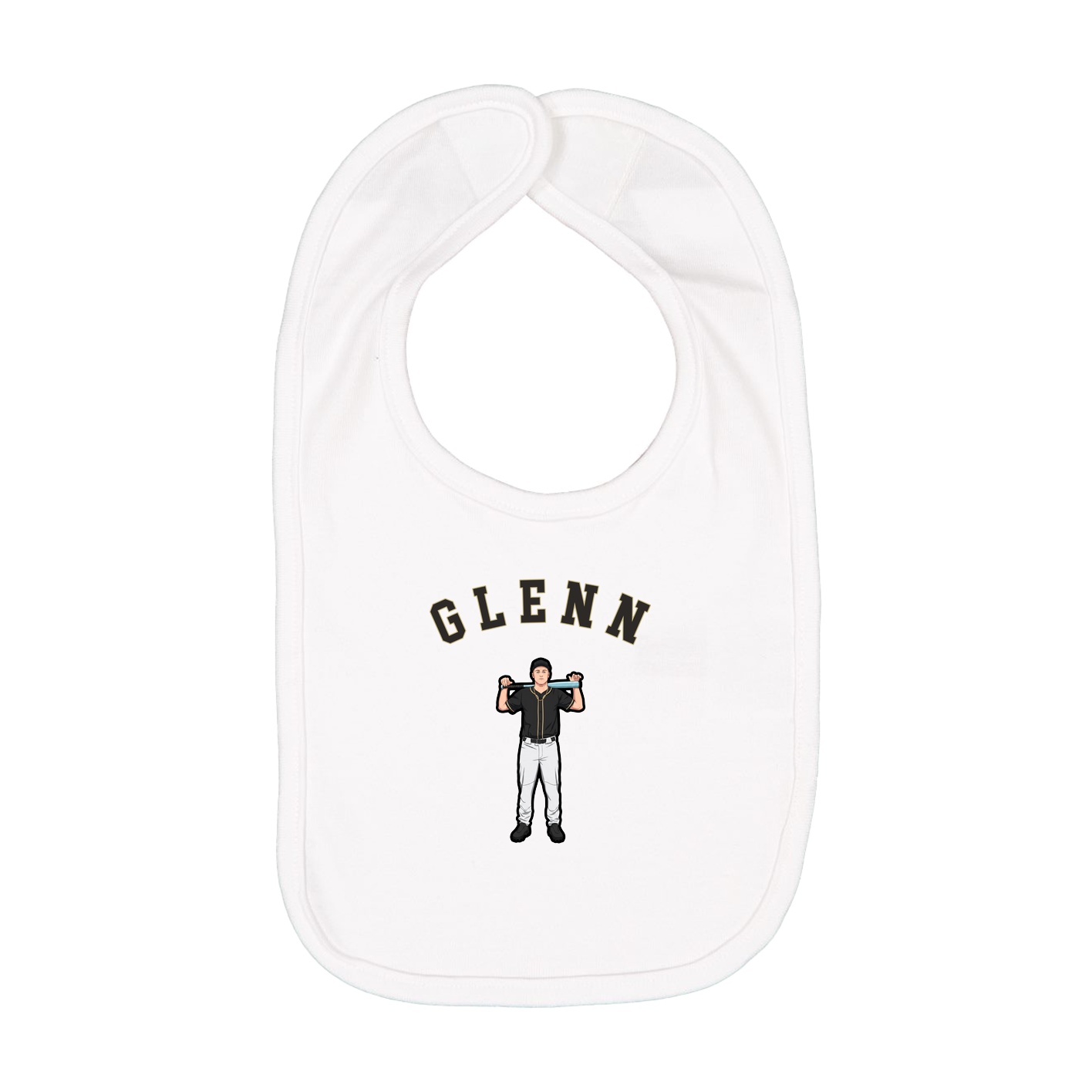 Infant Bib — Shirsey Arch in White