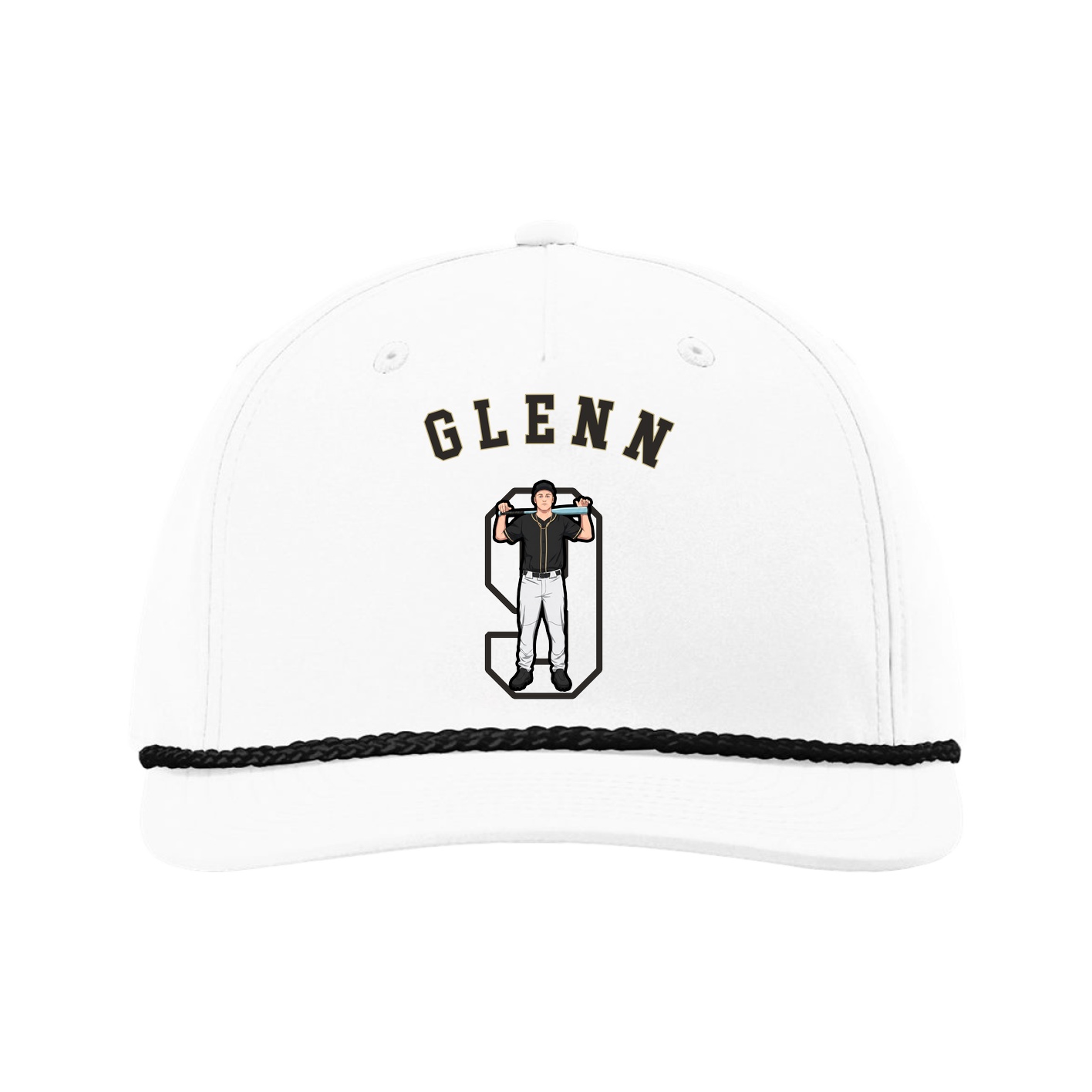 Five-Panel Classic Rope Cap — Shirsey Arch in White