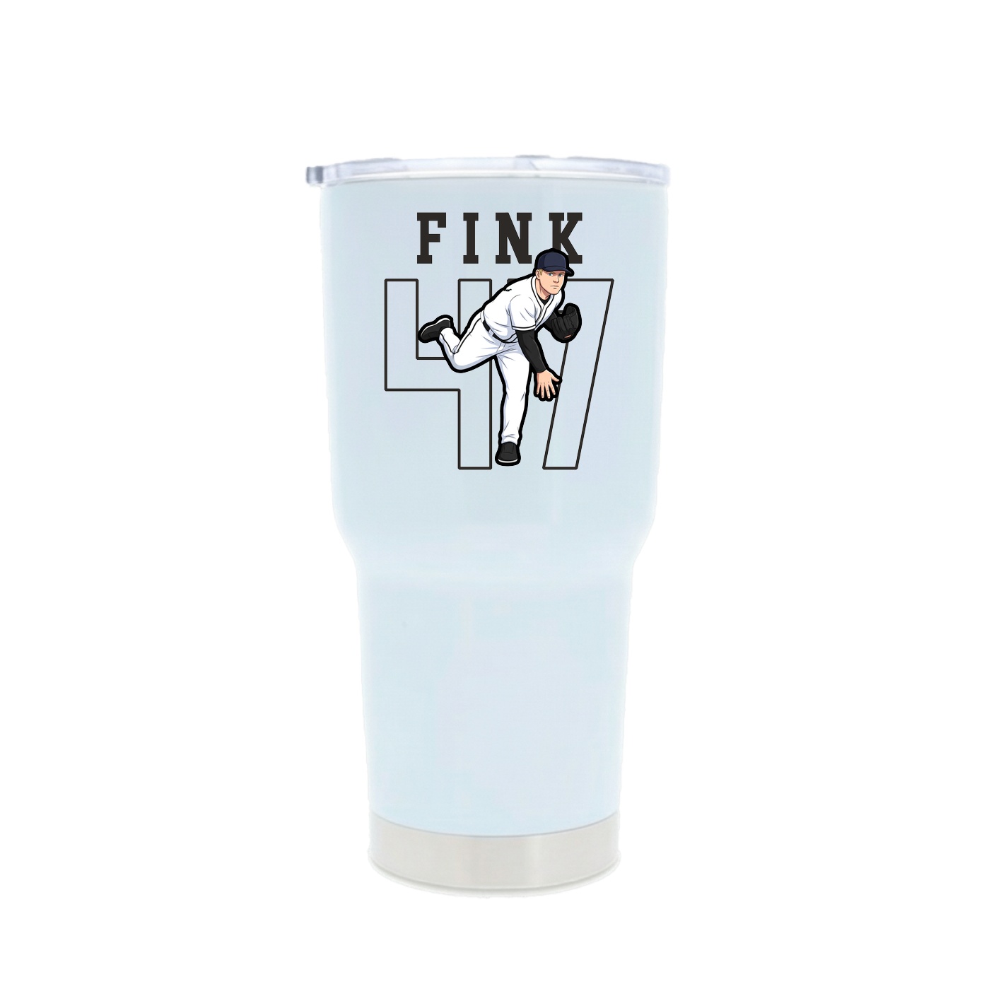 30oz Stainless Steel Tumbler — Shirsey in White