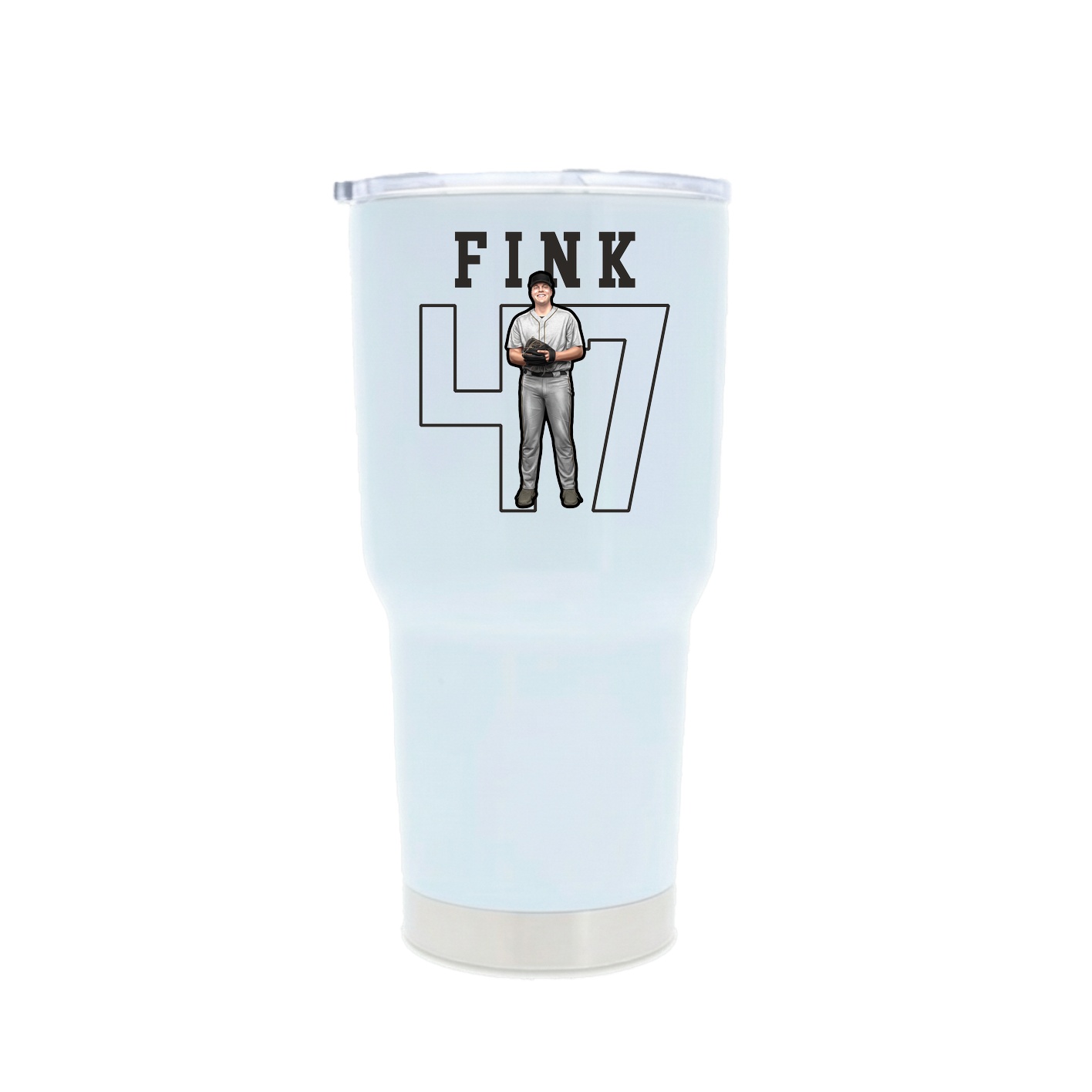 30oz Stainless Steel Tumbler — Shirsey in White