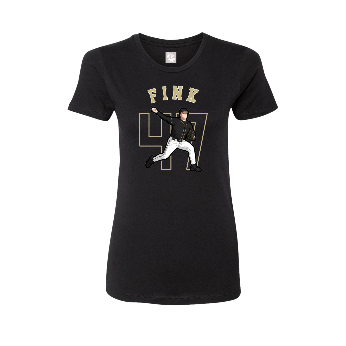 Fitted Women's Tee — Shirsey Arch in Black