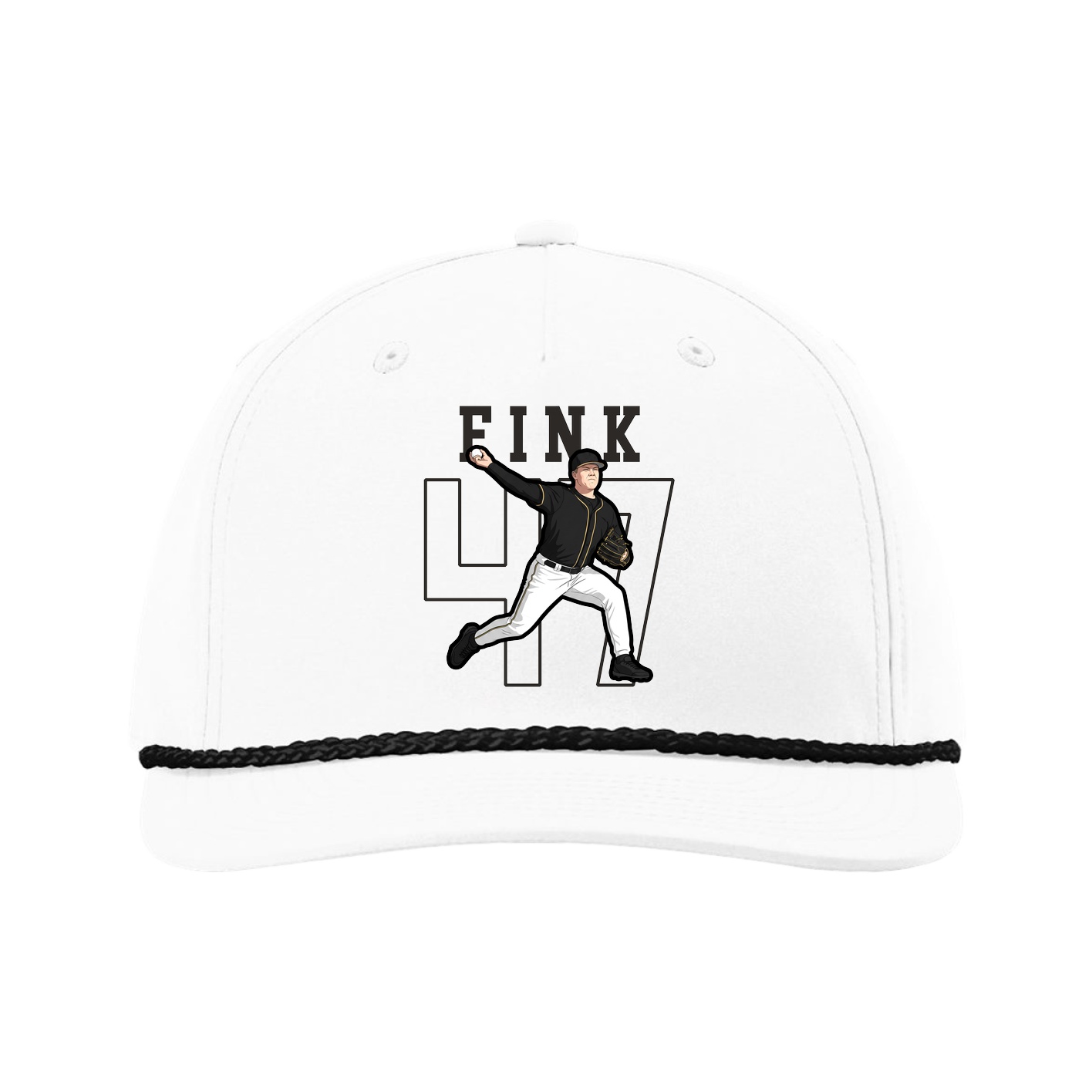 Five-Panel Classic Rope Cap — Shirsey in White