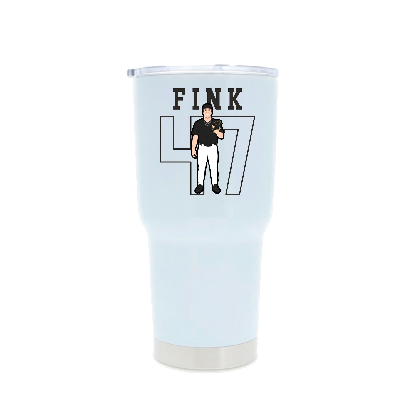 30oz Stainless Steel Tumbler — Shirsey in White