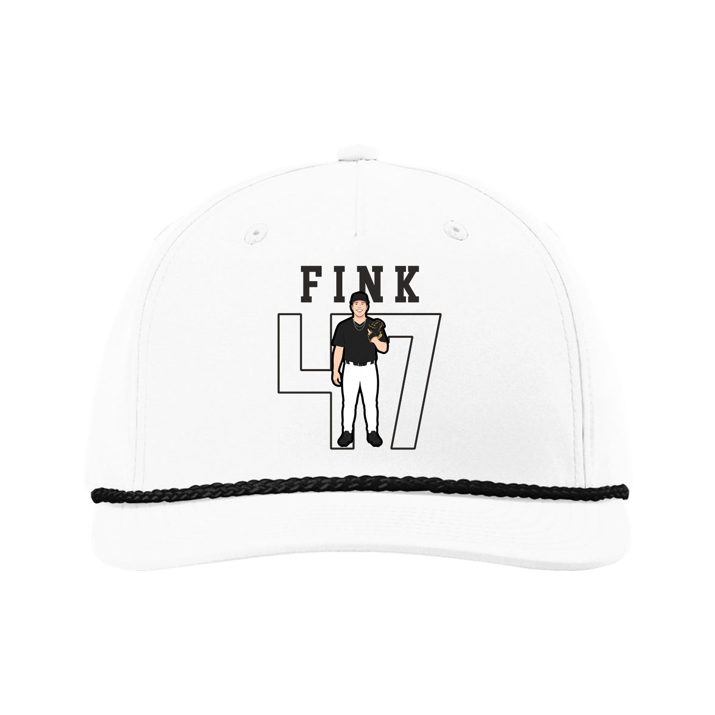 Five-Panel Classic Rope Cap — Shirsey in White