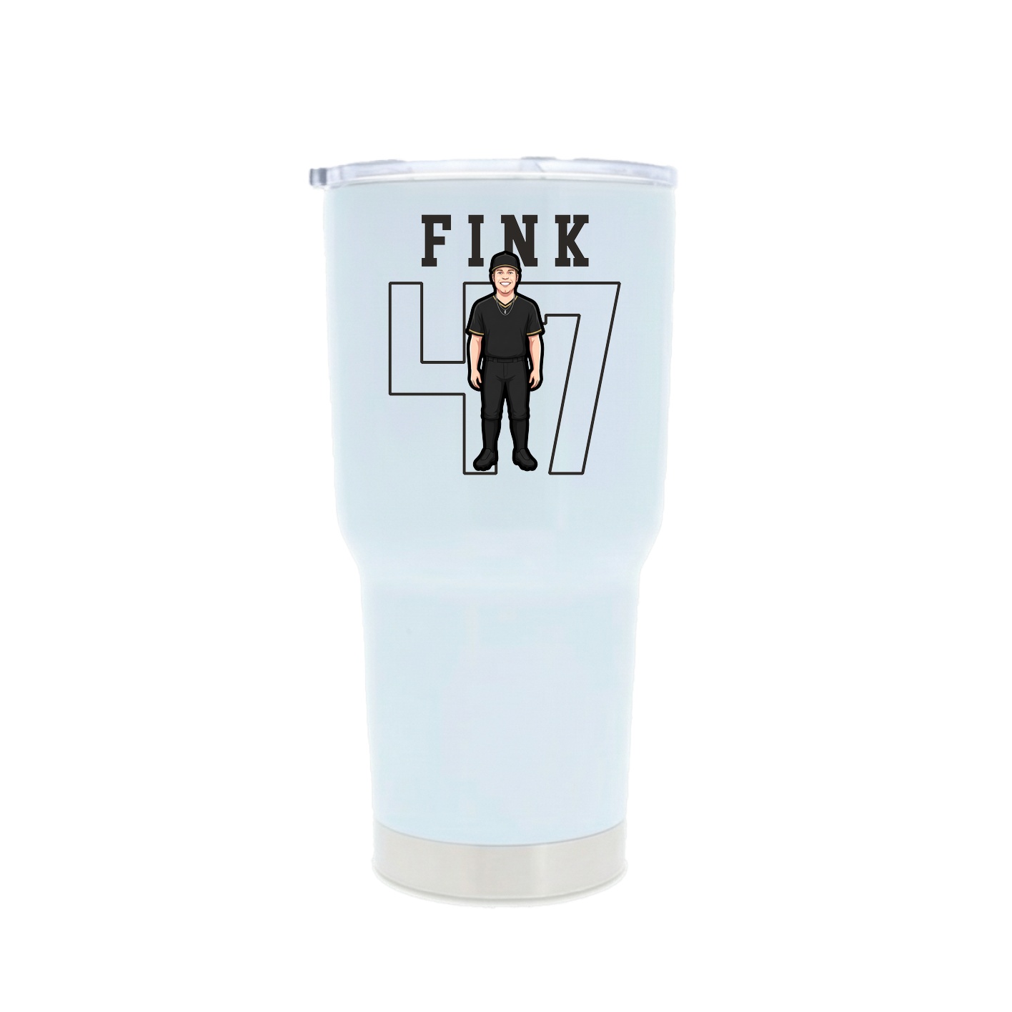 30oz Stainless Steel Tumbler — Shirsey in White
