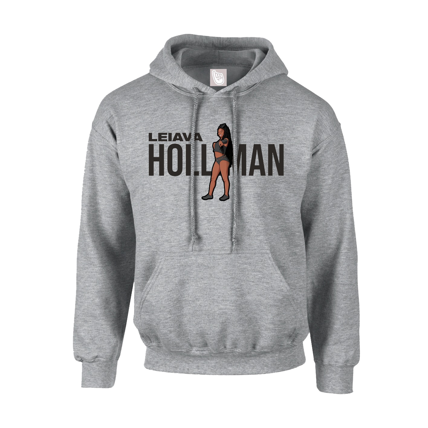 Hoodie — Player Name in Grey