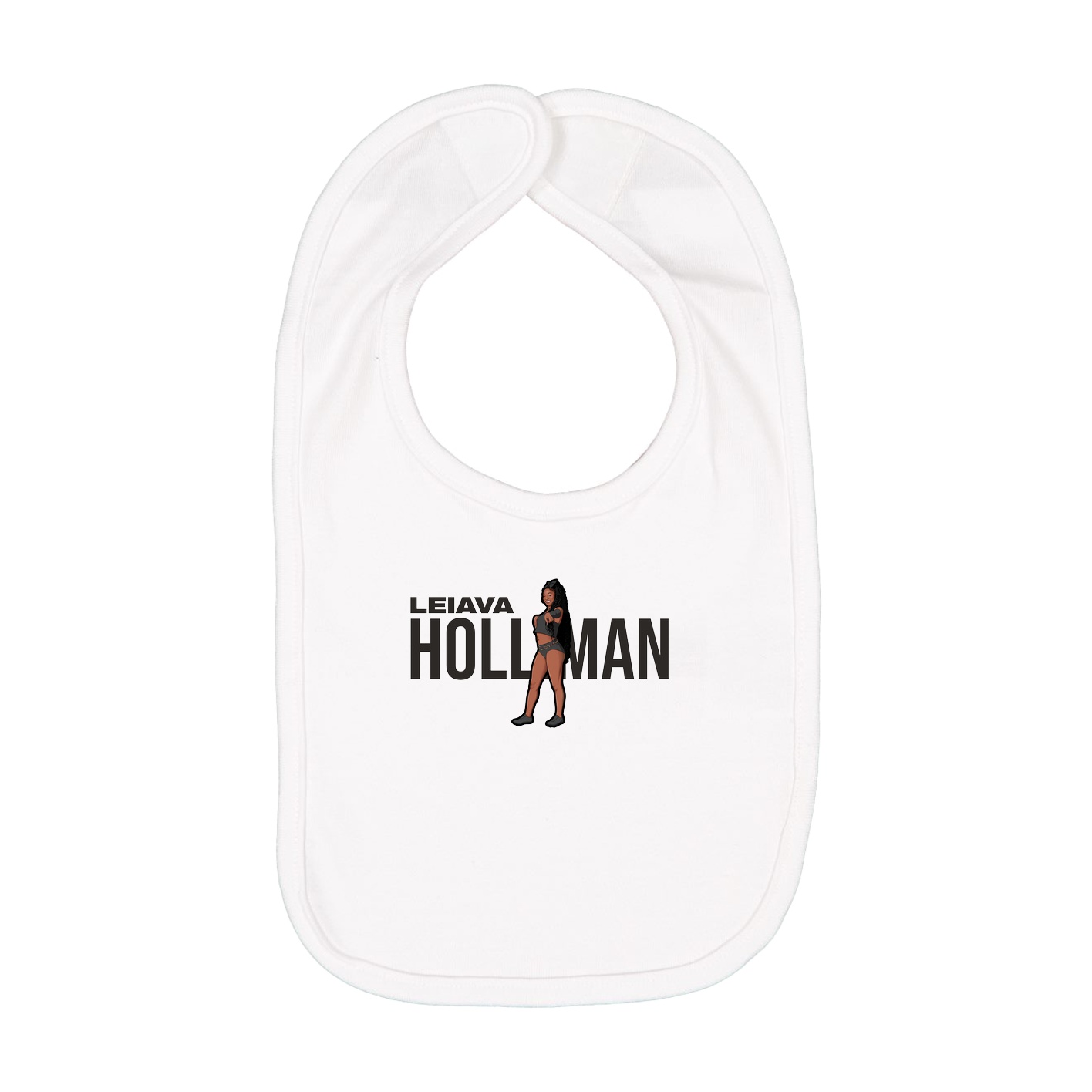 Infant Bib — Player Name in White