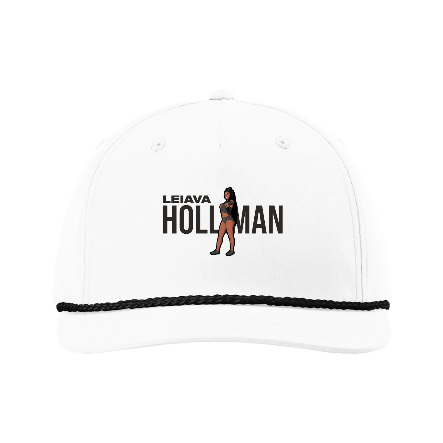 Five-Panel Classic Rope Cap — Player Name in White