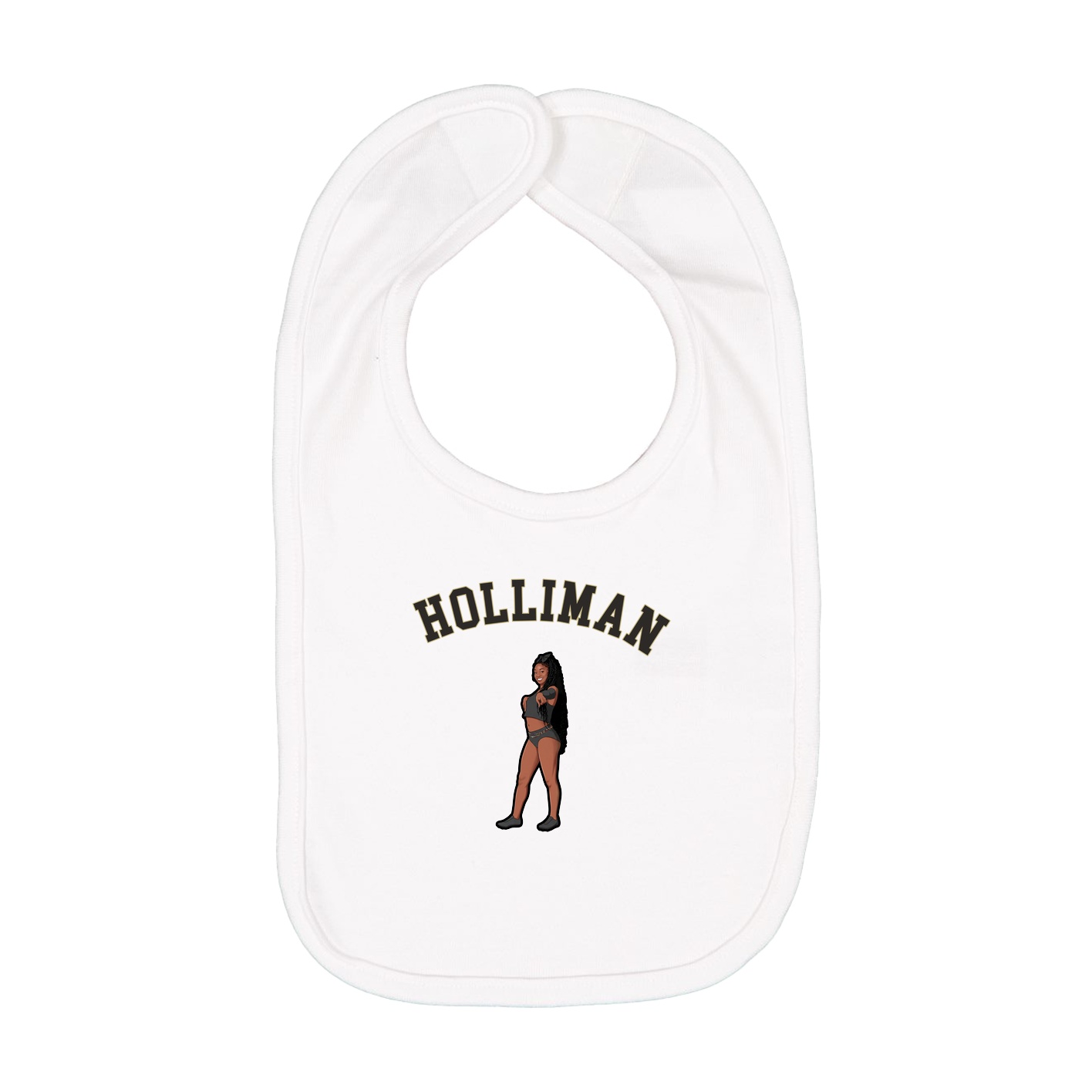 Infant Bib — Shirsey Arch in White