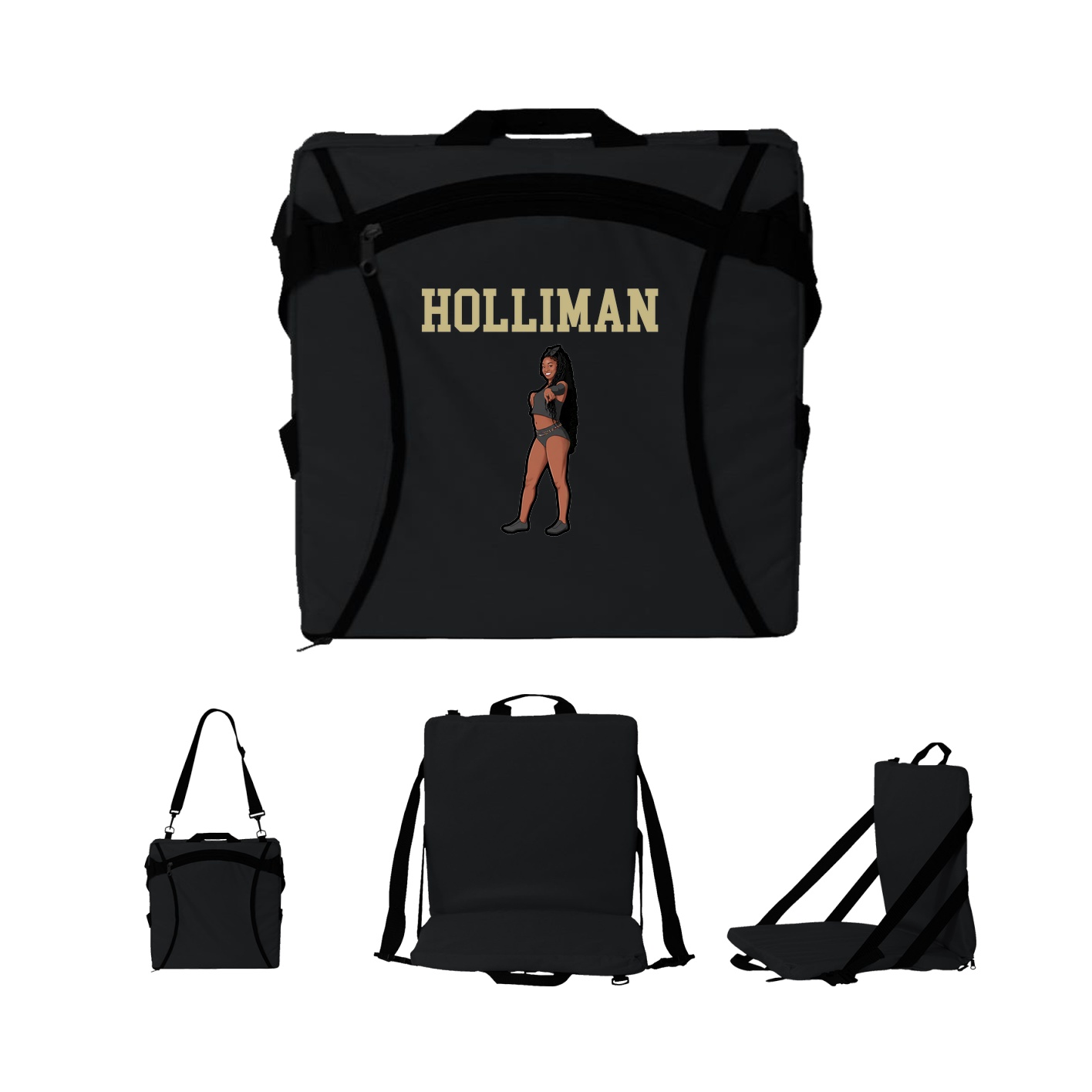 Folding Stadium Seat — Shirsey in Black