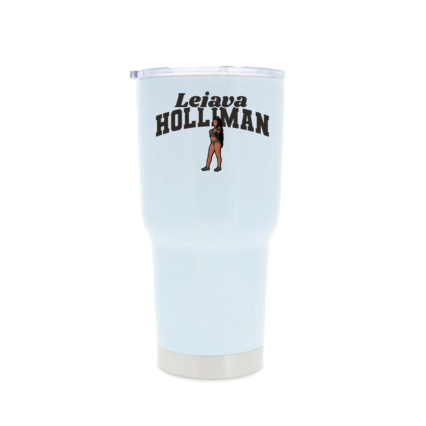 30oz Stainless Steel Tumbler — Signature Arch in White