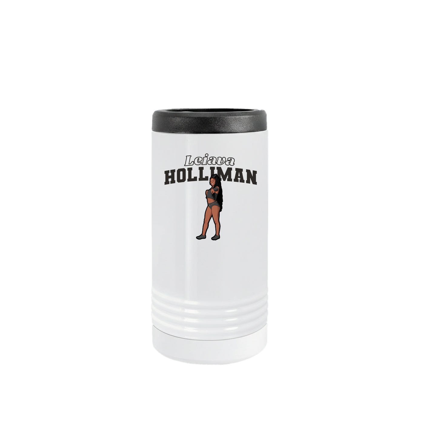 Slim Beverage Holder — Name Arch in White