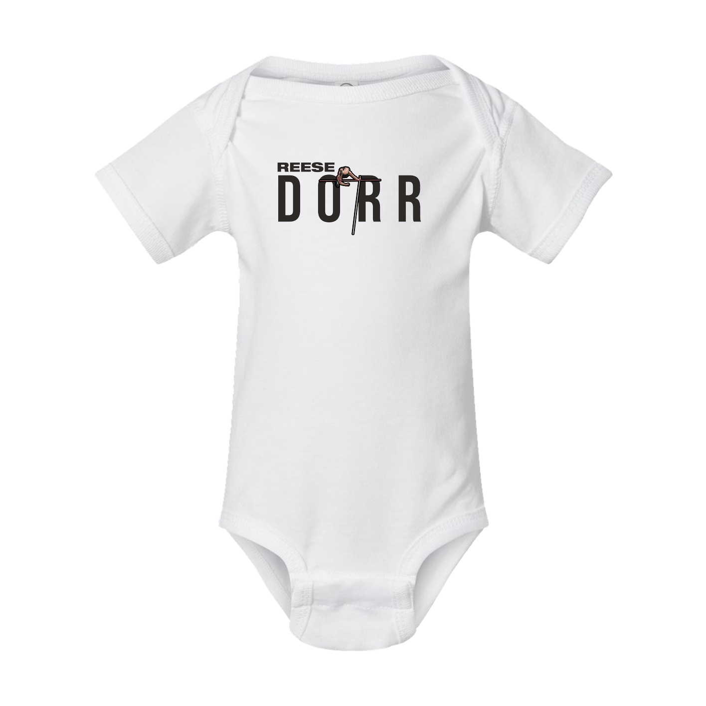 Baby Onesie — Player Name in White