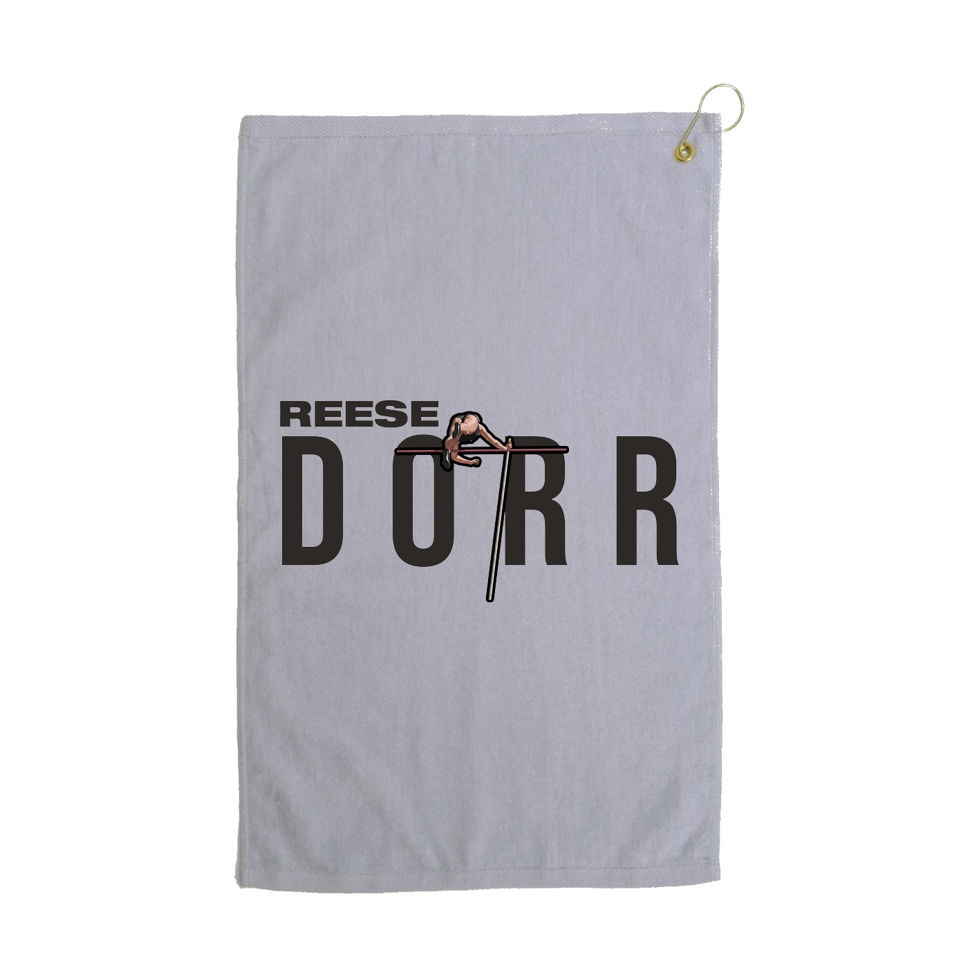 Golf Towel — Player Name in Grey