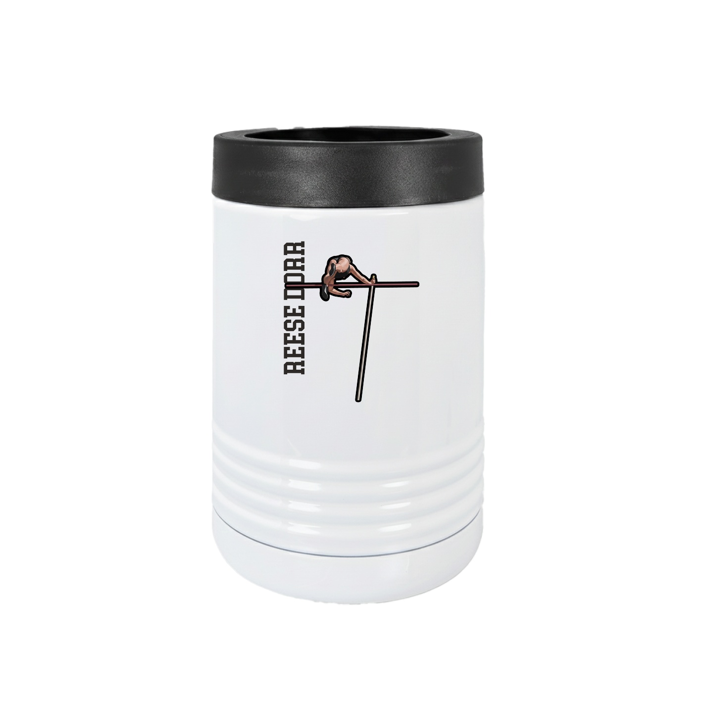 Beverage Holder — Name Vertical in White