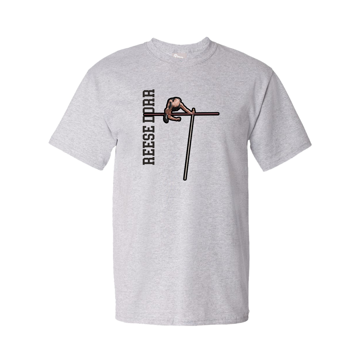 Tee — Name Vertical in Grey