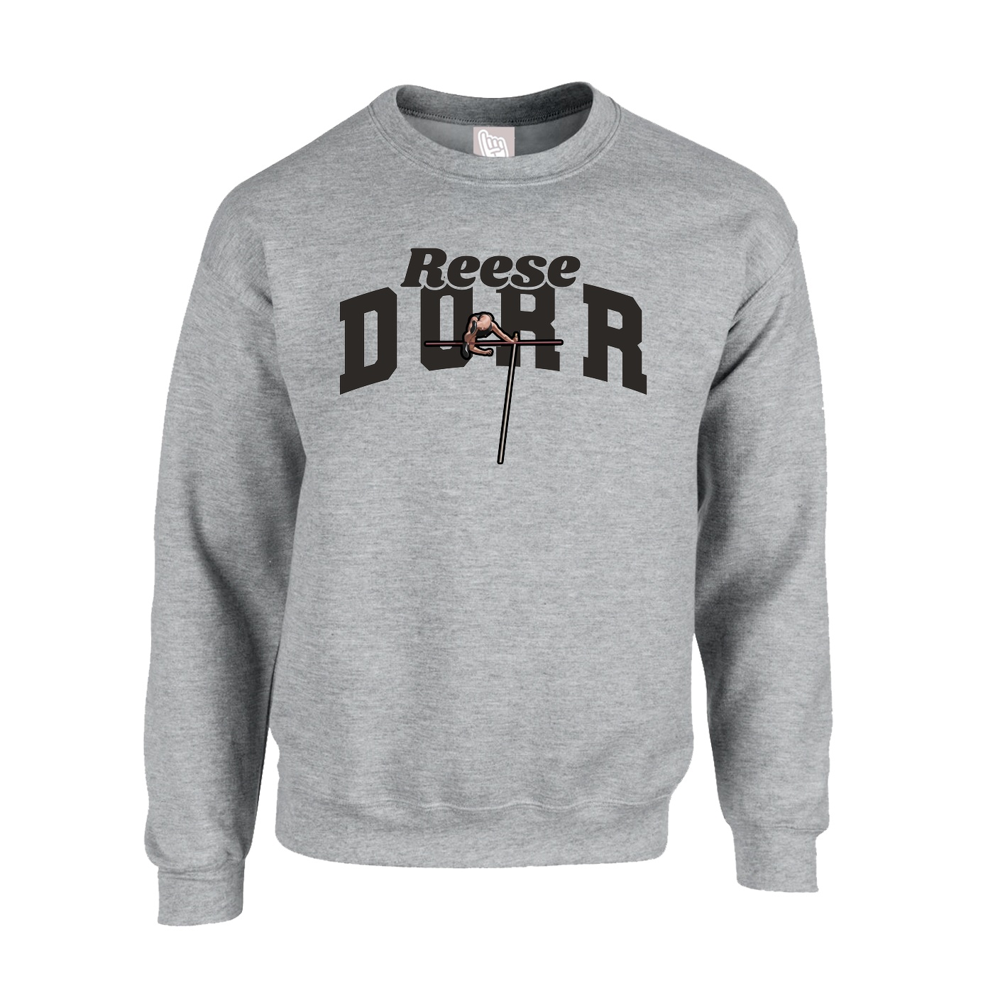 Fleece Crew — Signature Arch in Grey