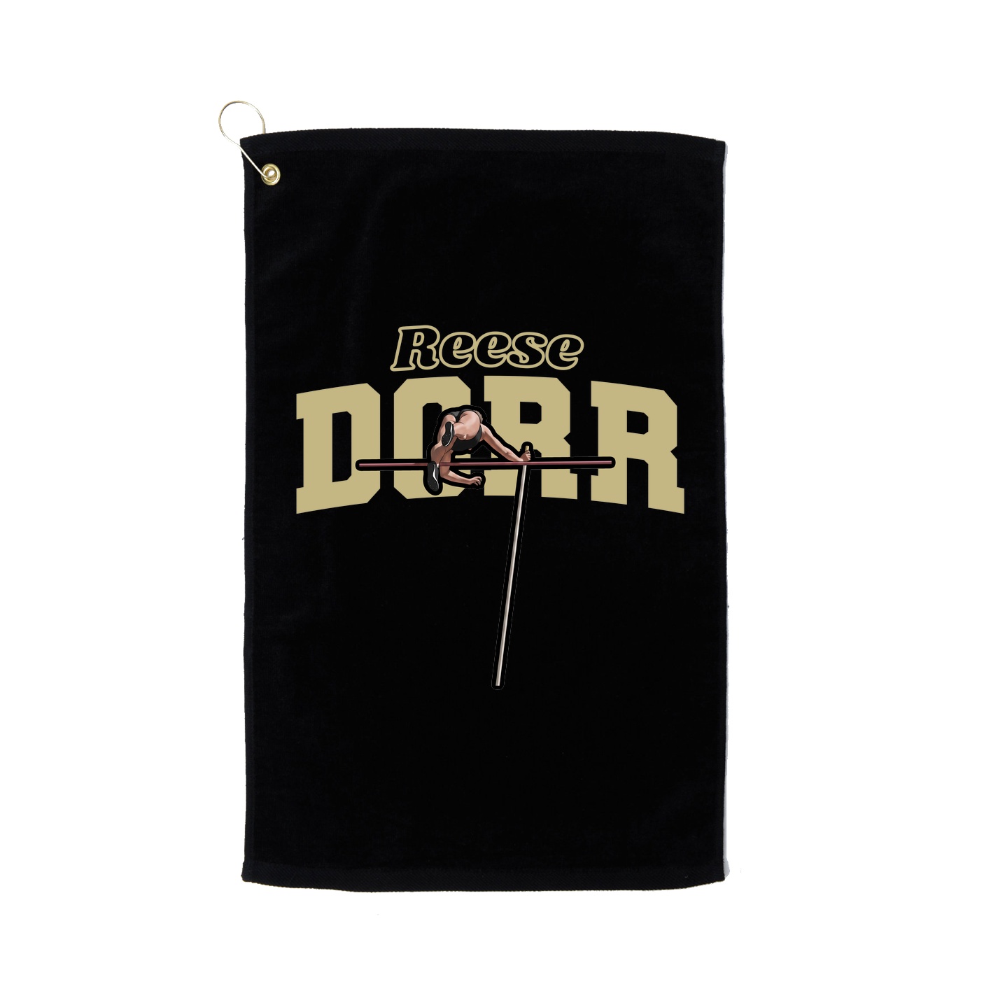 Golf Towel — Name Arch in Black