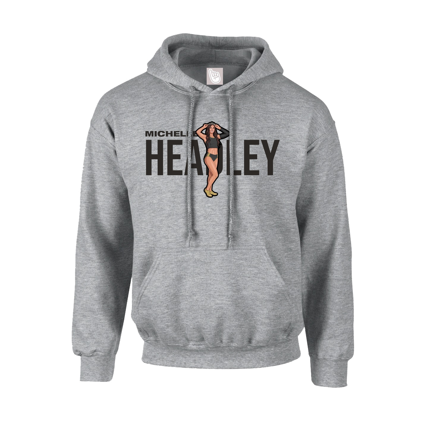 Youth Hoodie — Player Name in Grey