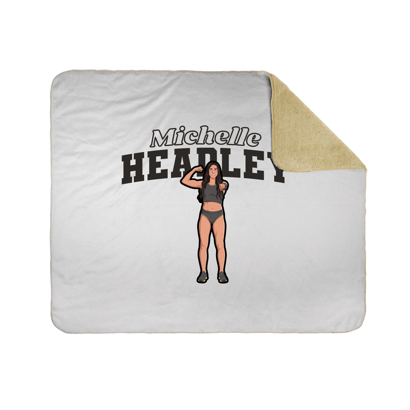 Throw Blanket — Name Arch in White